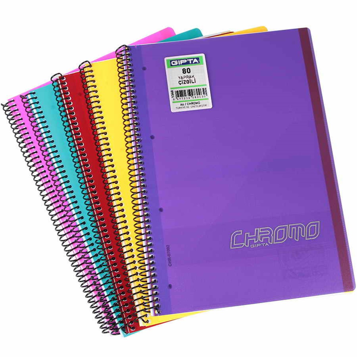 Gipta 3-1494000 Chromo Spiralli Pp Kapak Defter A4 Kareli 140 Yaprak