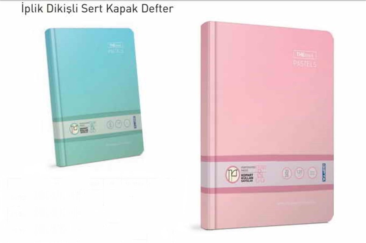Gipta 3049 Thebook Pastels Ip Dikisli Sert Kapak Defter 17X24 Kareli 160 Yaprak