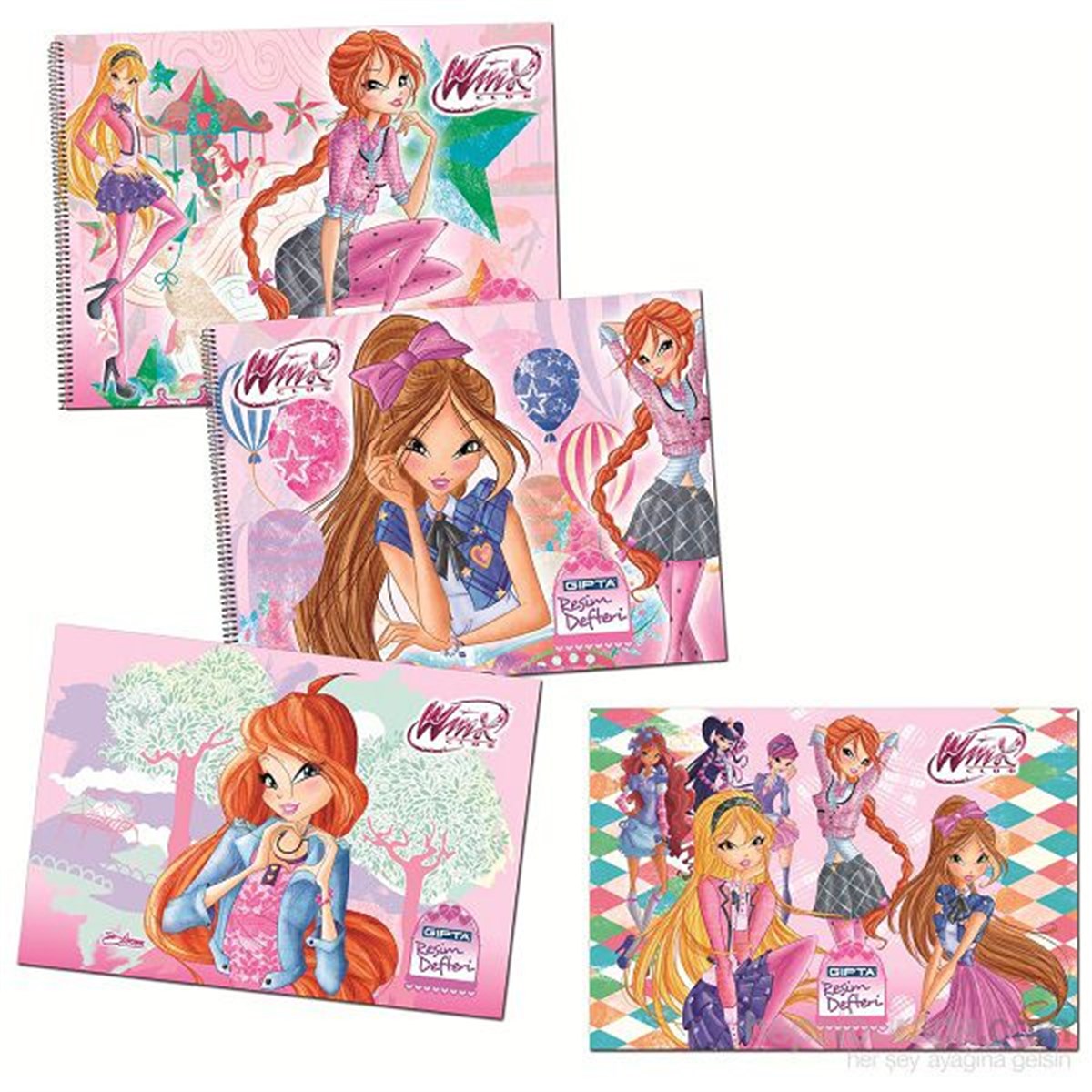Gipta 3088 Winx Club Spiralli Resim Defteri 25X35 15Yp.