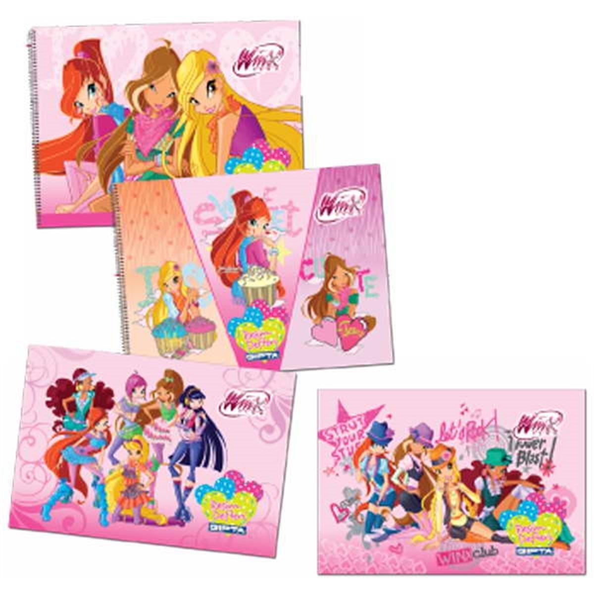 Gipta 30889000-2011 Winx Spiralli Resim Defteri 17X24 15 Yaprak