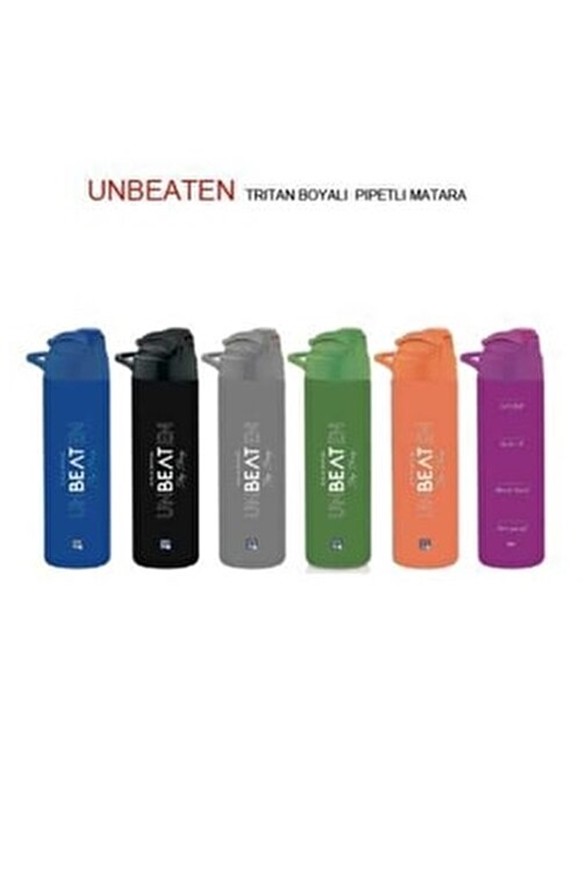Gıpta 4-K751200-5001 Unbeaten Tritan Boyalıdesenli Pipetli Matara 630cc 