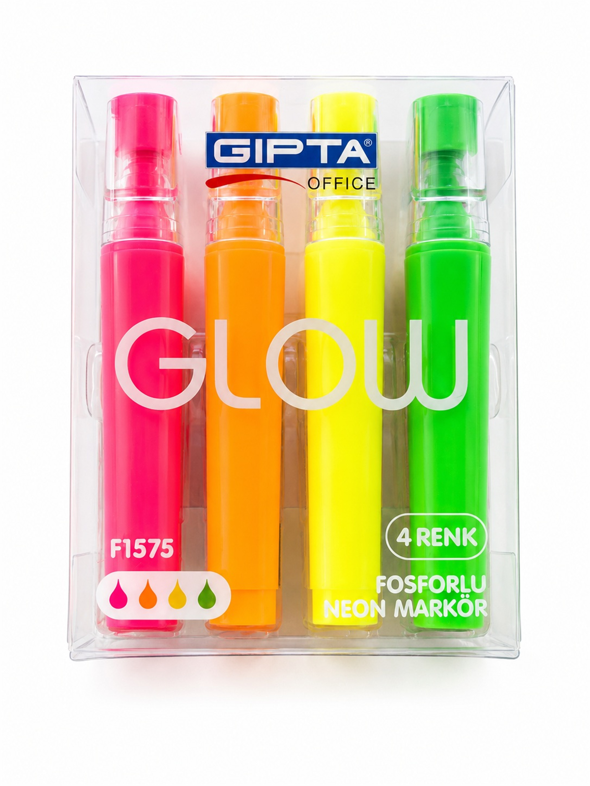 Gıpta Fosforlu Markör-Neon 4 Lü Set 4-F157500-5001