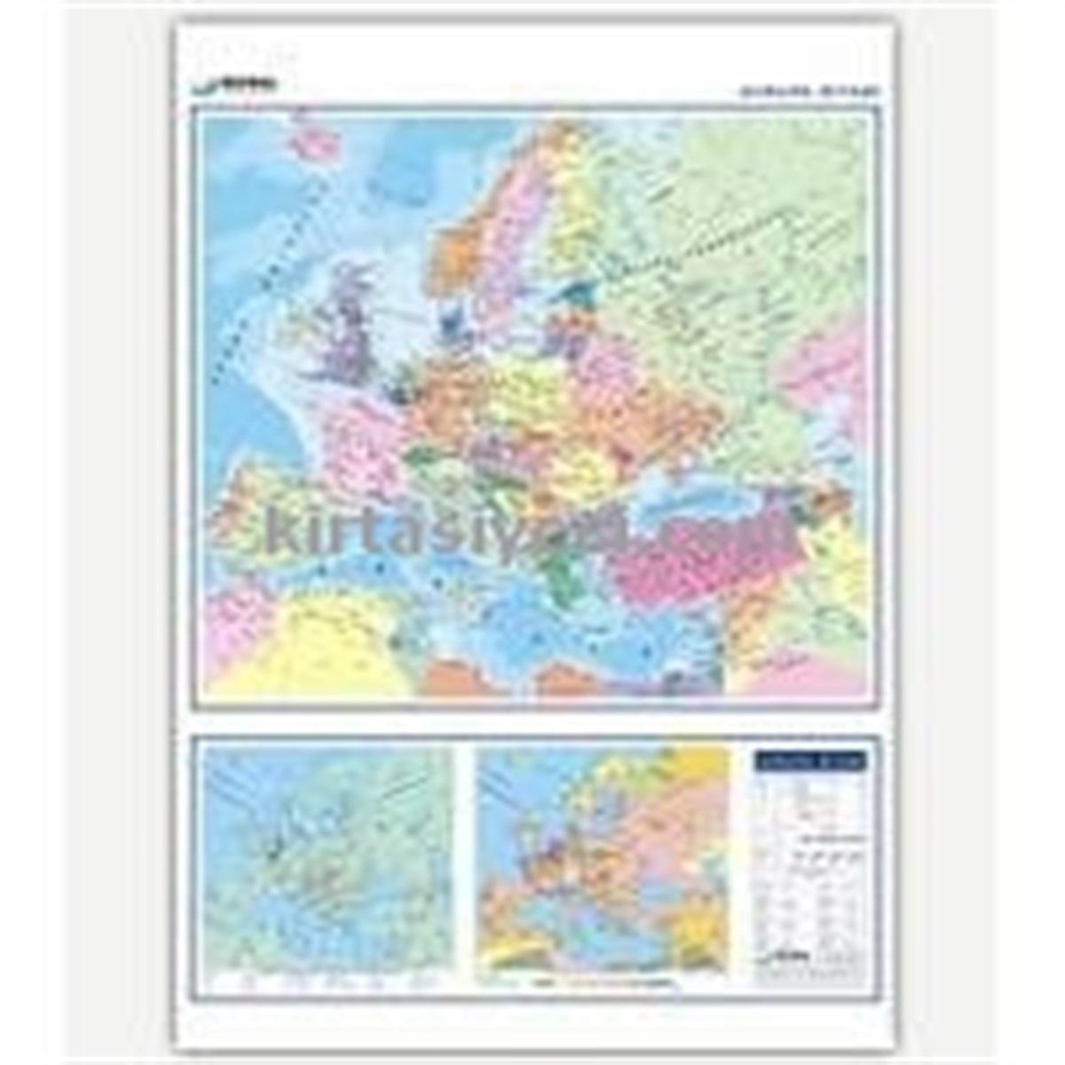 Gürbüz 22043 Avrupa Siyasi Harita 70Cmx100Cm 