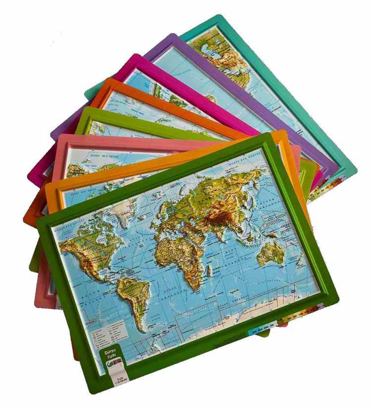 Gürbüz 26003 A4 Kabartmali Dünya Atlasi 21Cmx29.7Cm 