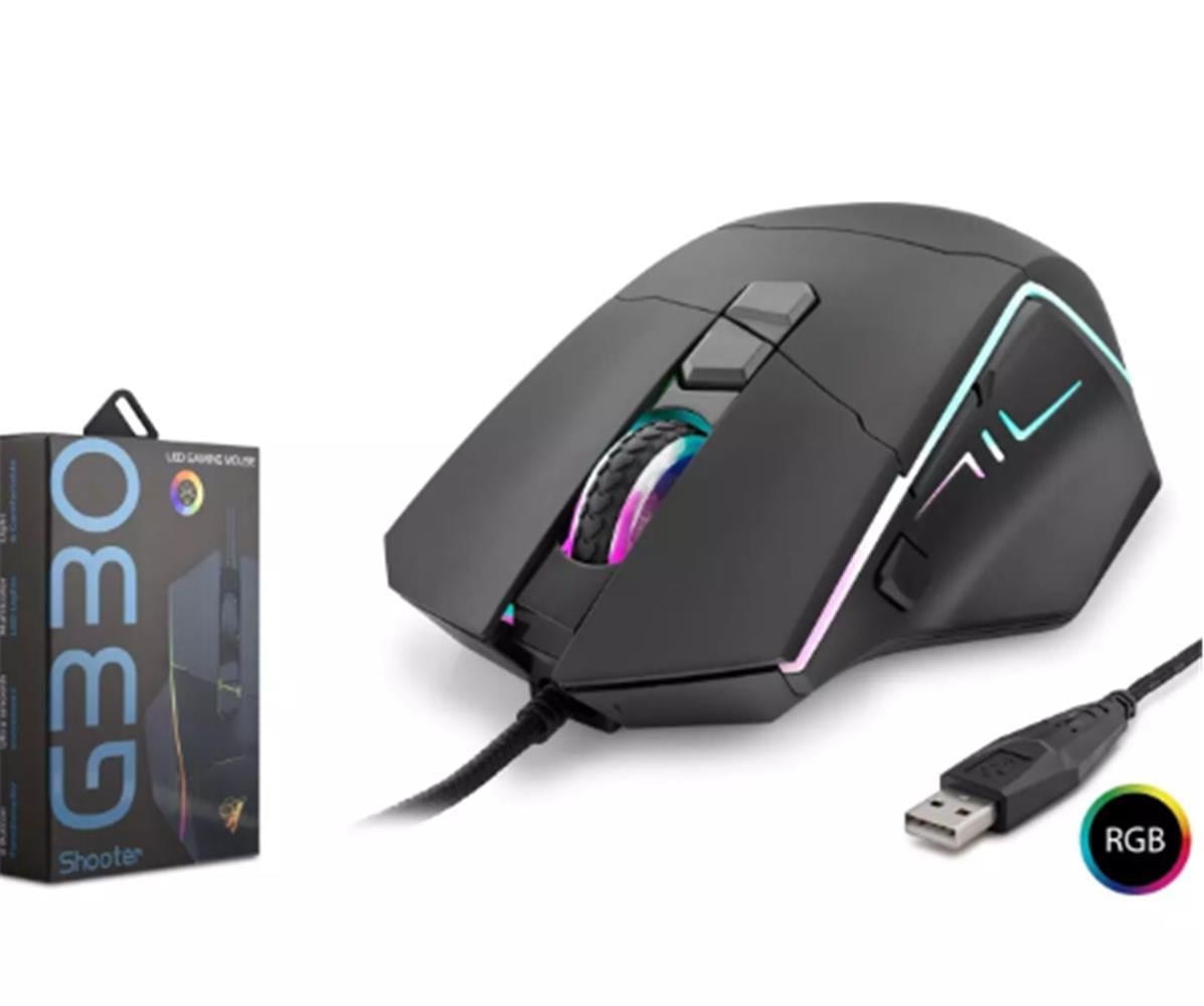 Hadron G330 Shooter 8 Buttons RGB 6400 DPI Usb Oyuncu Mouse (1,50cm Kablo Uzunluğu)
