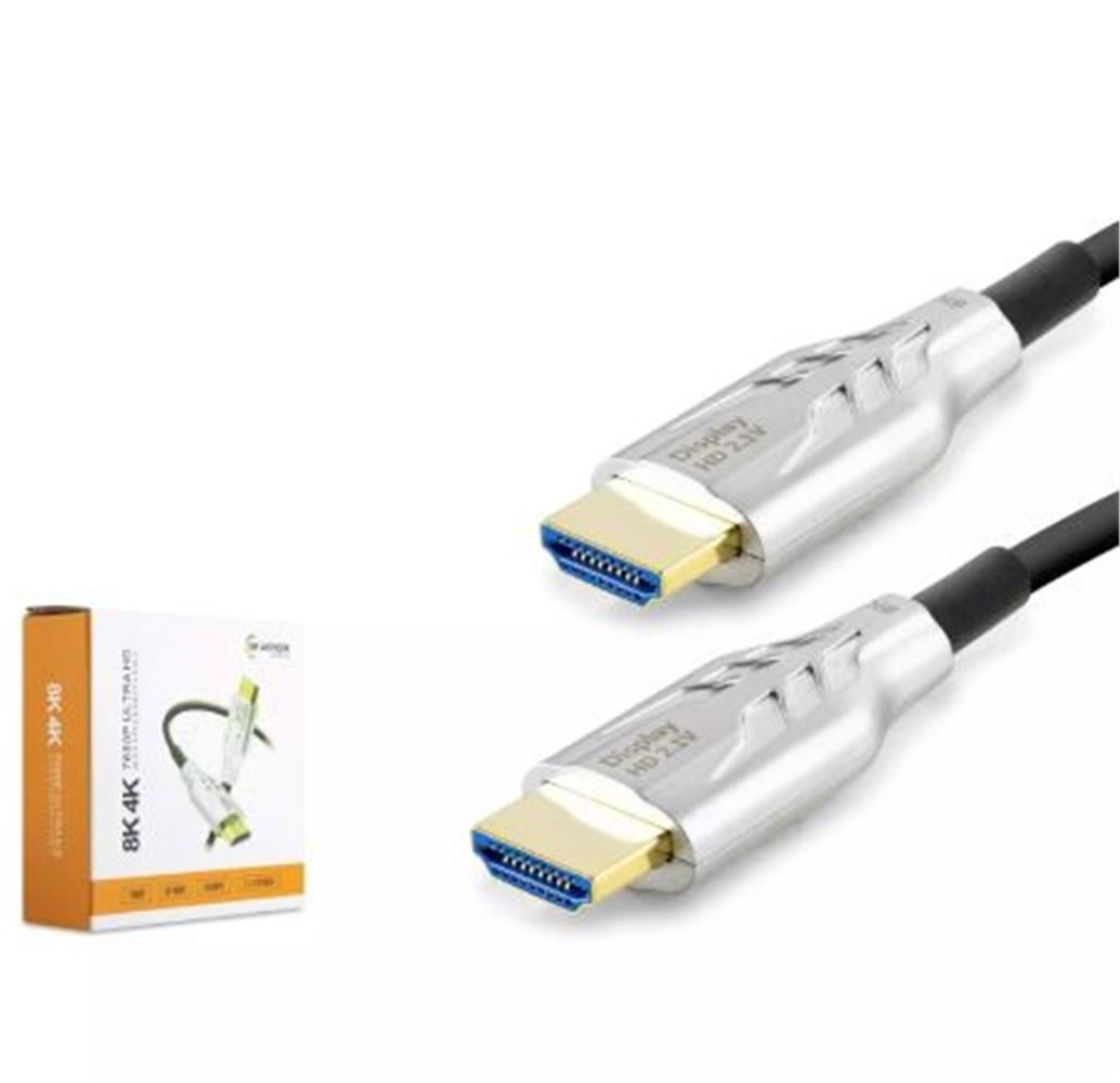 HADRON HDX2047 HDMI KABLO PVC 8K 60HZ 2.1V OPTIC OD8.0 10M SİYAH