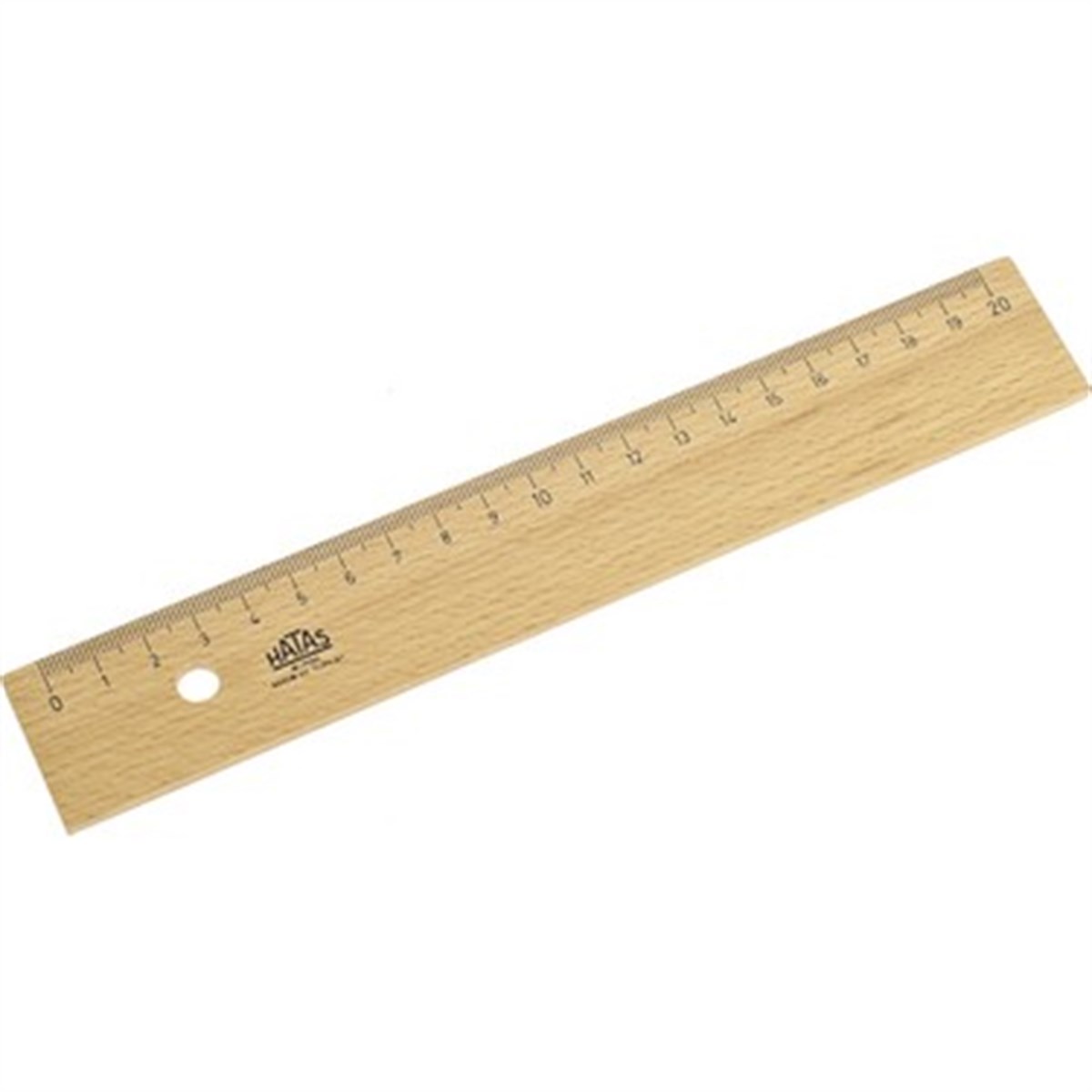 Hatas 0020 Tahta Cetvel Takviyesiz 20Cm