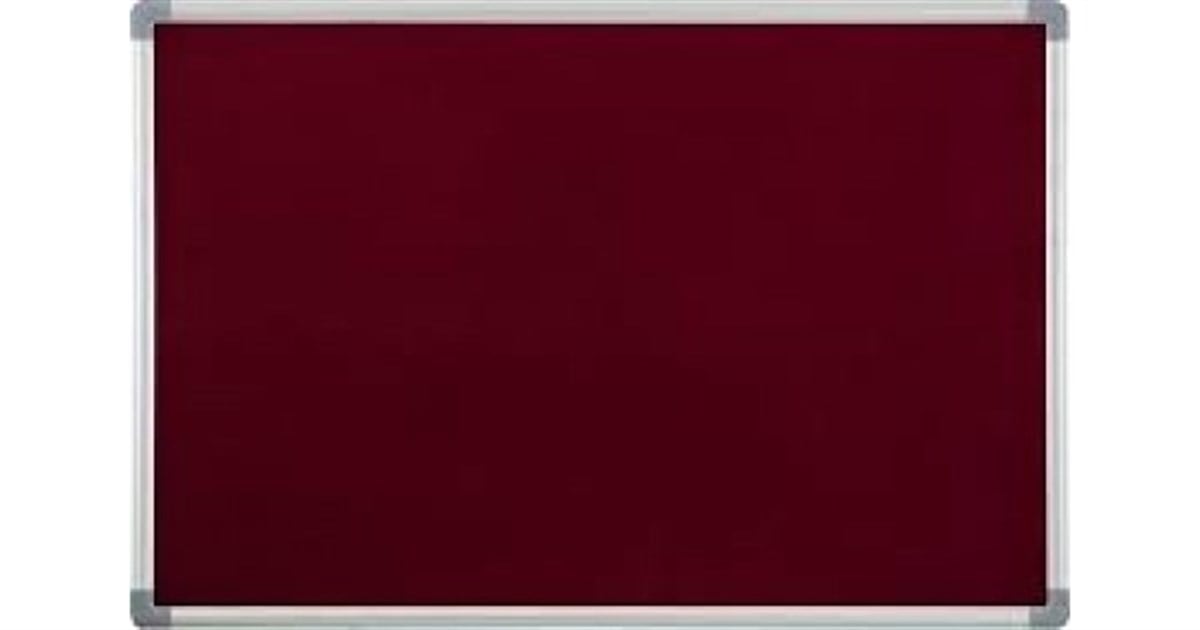 Inter Int-558-B 90X120 Elegant Çerçeve Duvara Monte Bordo Çuhali Pano