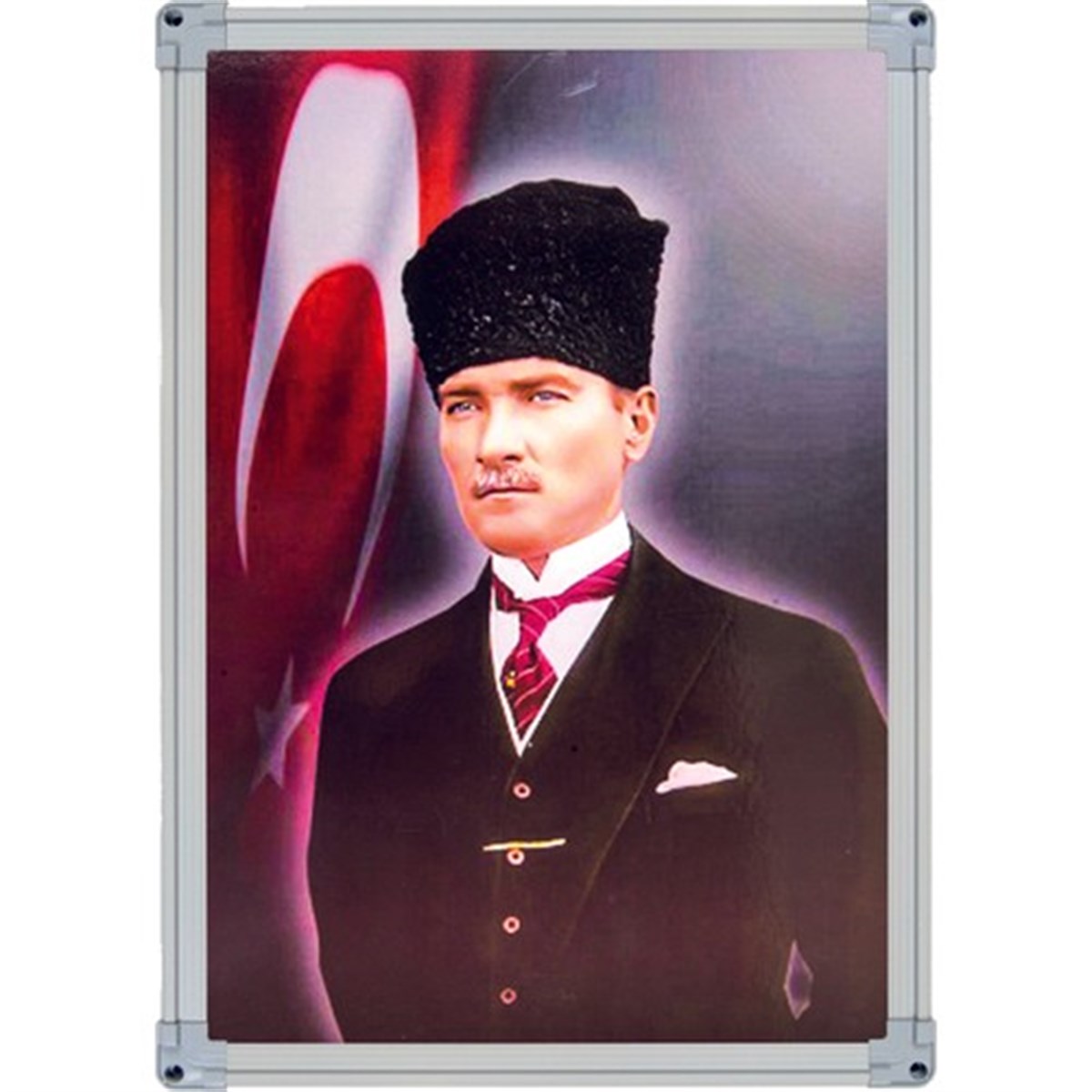 Inter Int-824-1 35*50 Alüminyum Çerçeve Duvara Monte Atatürk Portresi 