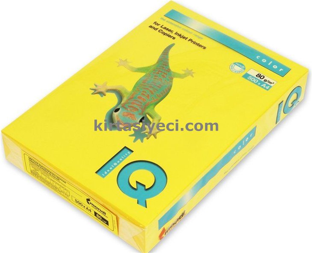 Iq Ne1320 Renli Fotokopi Kagidi A4 80Gr Hardal Sarisi Koyu 500Lü Paket