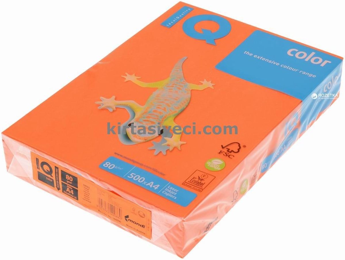 Iq Ne1337 Renkli Fotokopi Kagidi A4 80Gr Koyu Turuncu 500Lü Paket