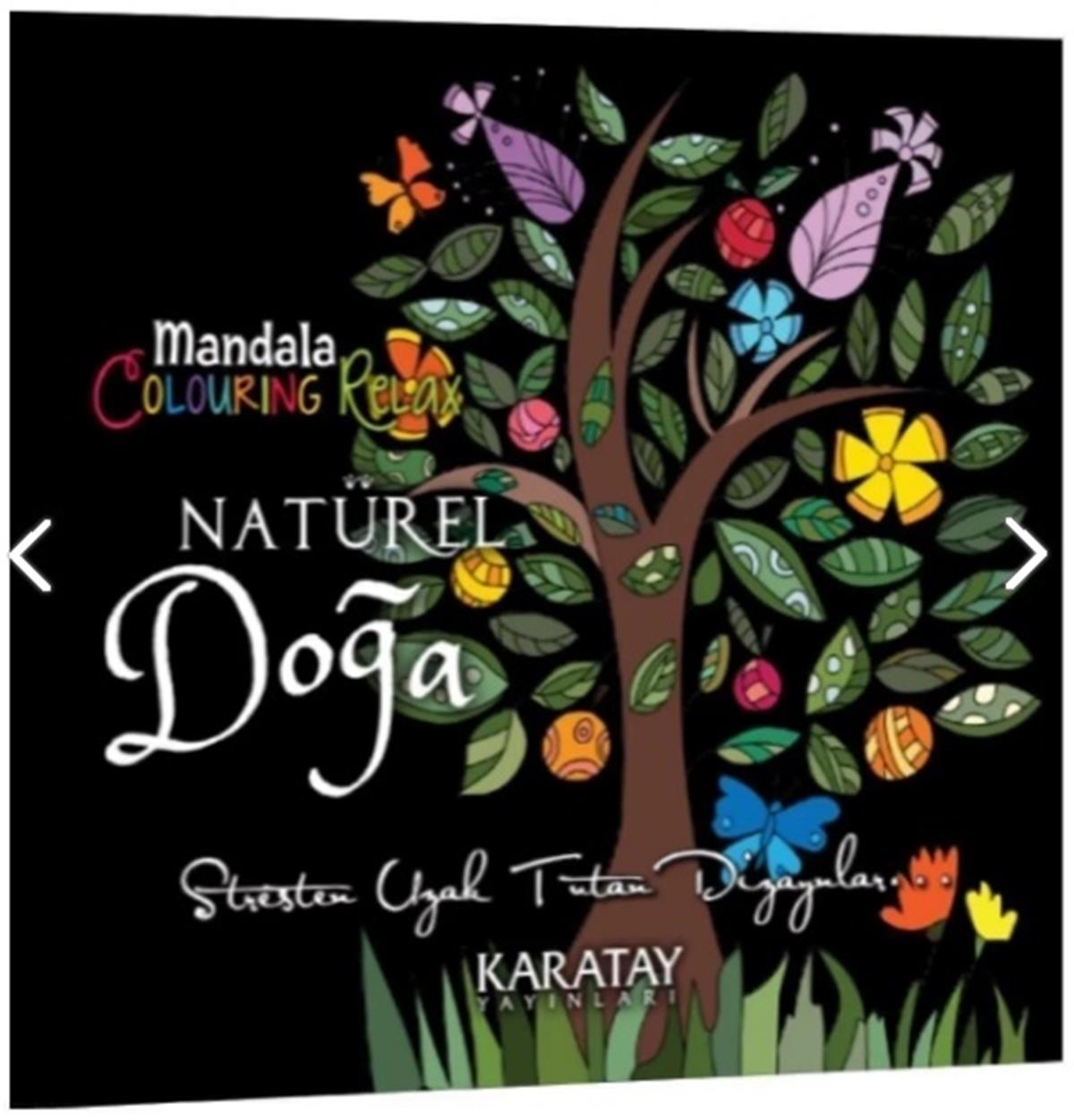 Karatay 4E Boyama Kitabı Natürel Doğa Mandala 