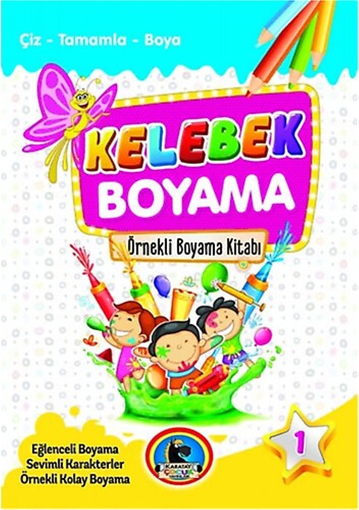Karatay 4E Boyama Kitabı Neşeli Örnekli Renkli 32 Sayfa
