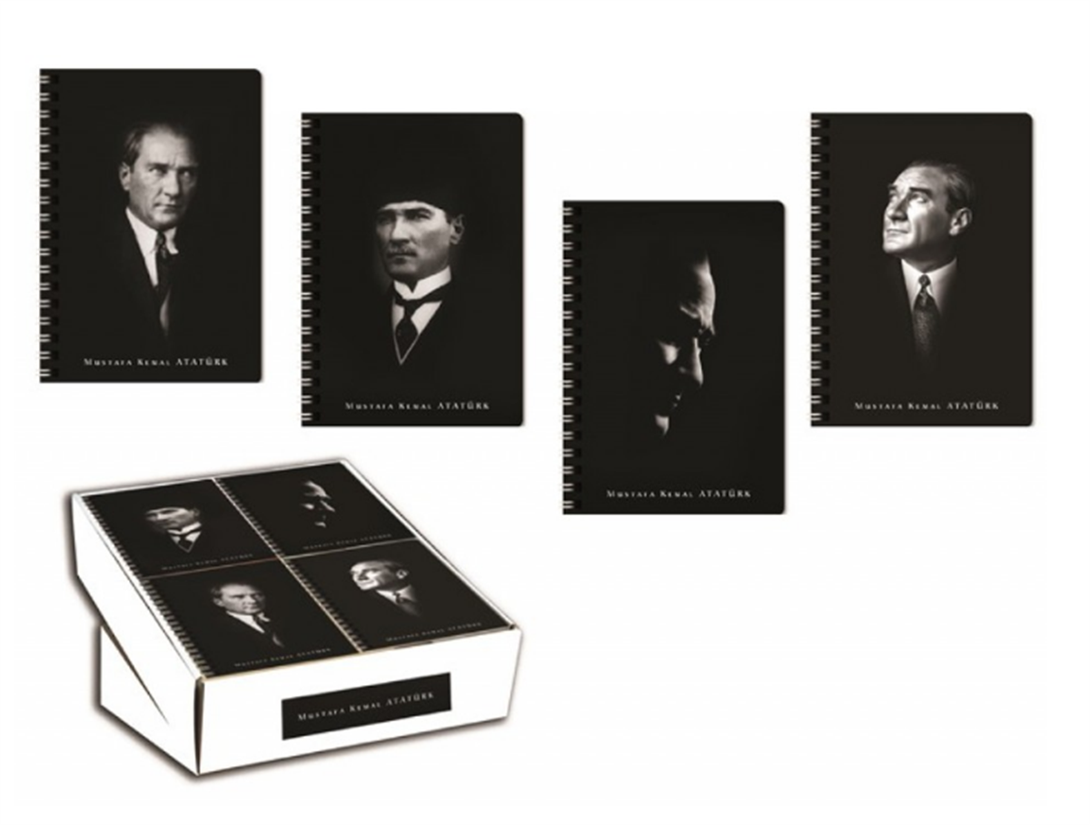 Keskin Color 140330 Atatürk A6 Spiralli Bloknot Karton Kapak 80 Yaprak Çizgili