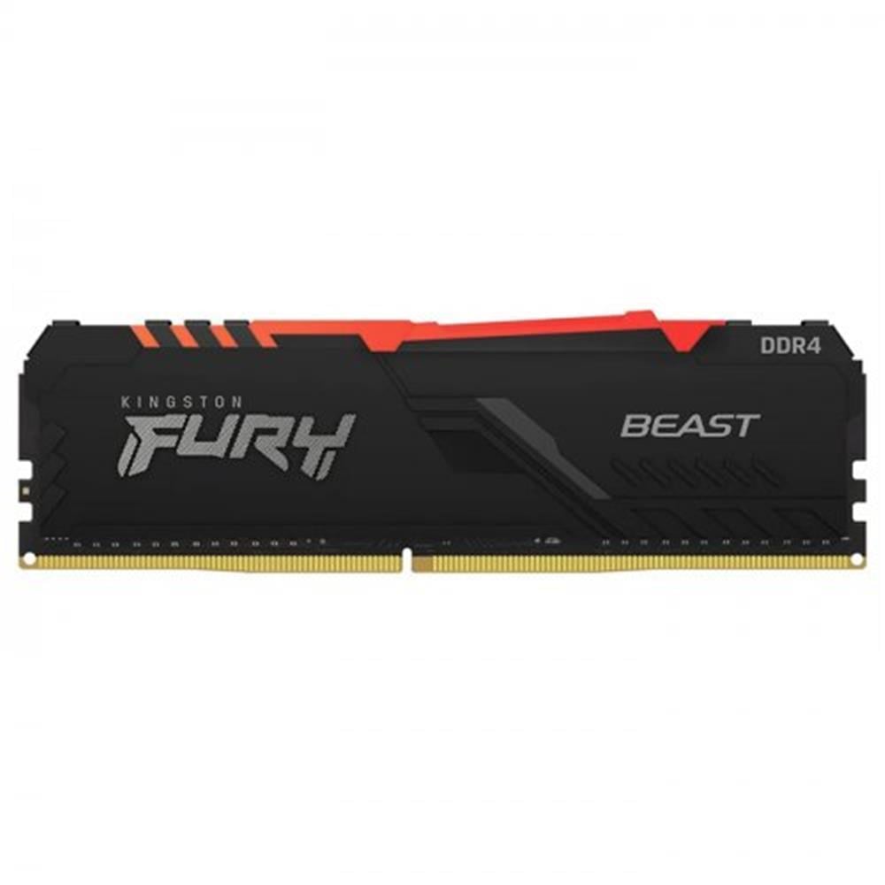Kingston Fury Beast RGB KF436C18BBA-16 16GB (1x16GB) DDR4 3600MHz CL18 Siyah Gaming Ram (Bellek)