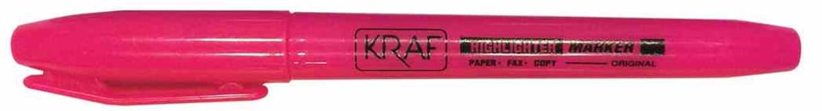 Kraf 340 Fosforlu Kalem Tipi Pembe