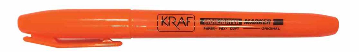 Kraf 340 Fosforlu Kalem Tipi Turuncu