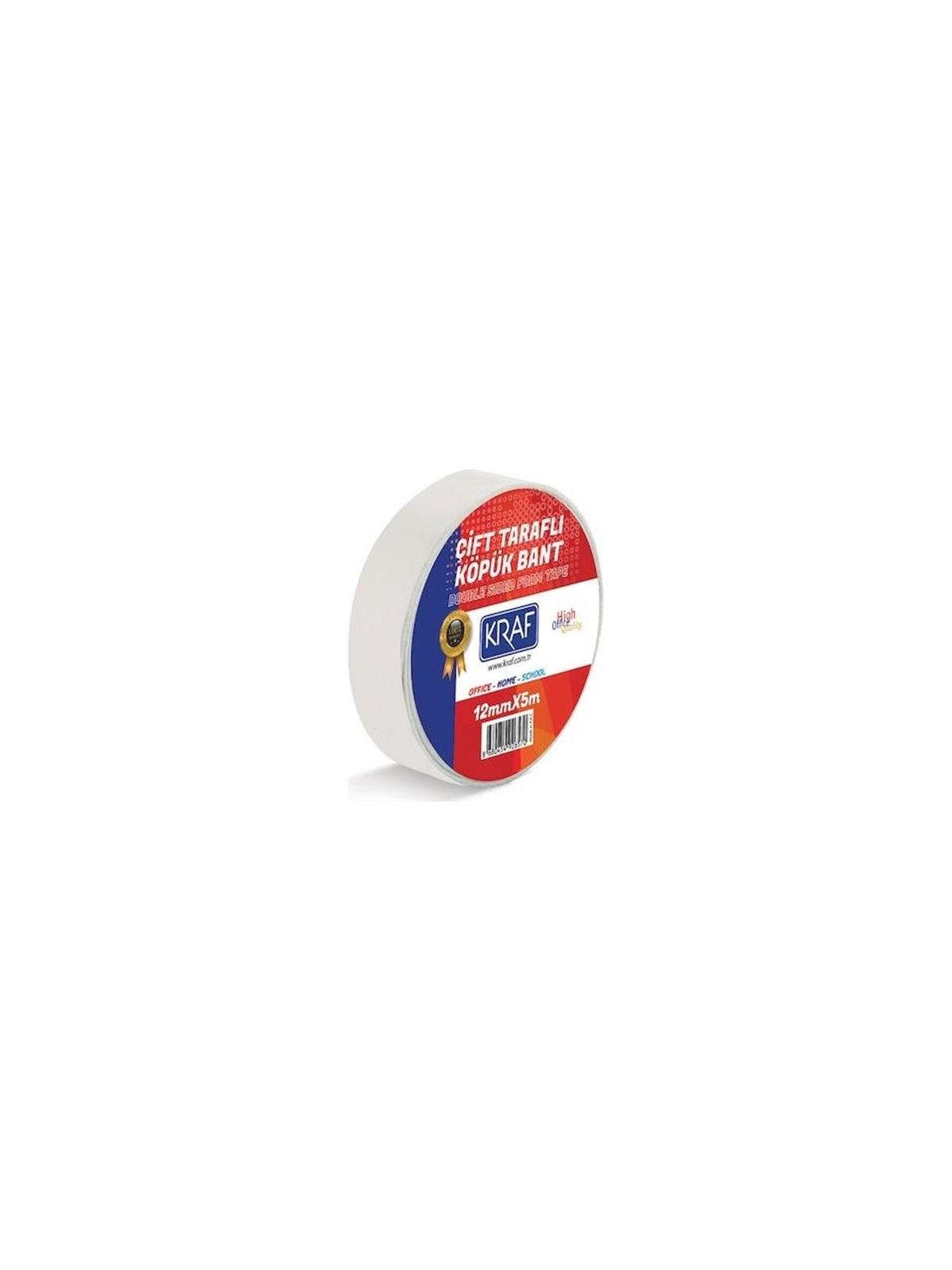 Kraf 5012G Çift Taraflı Köpük Bant 12Mmx5M