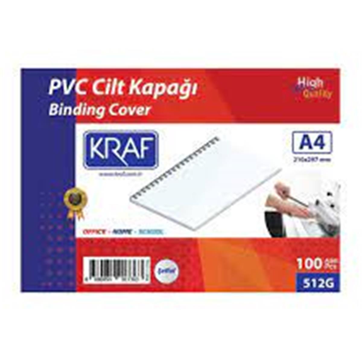 Kraf 512g Cilt Kapağı A4 160 Micron Şeffaf 100 Lü Paket