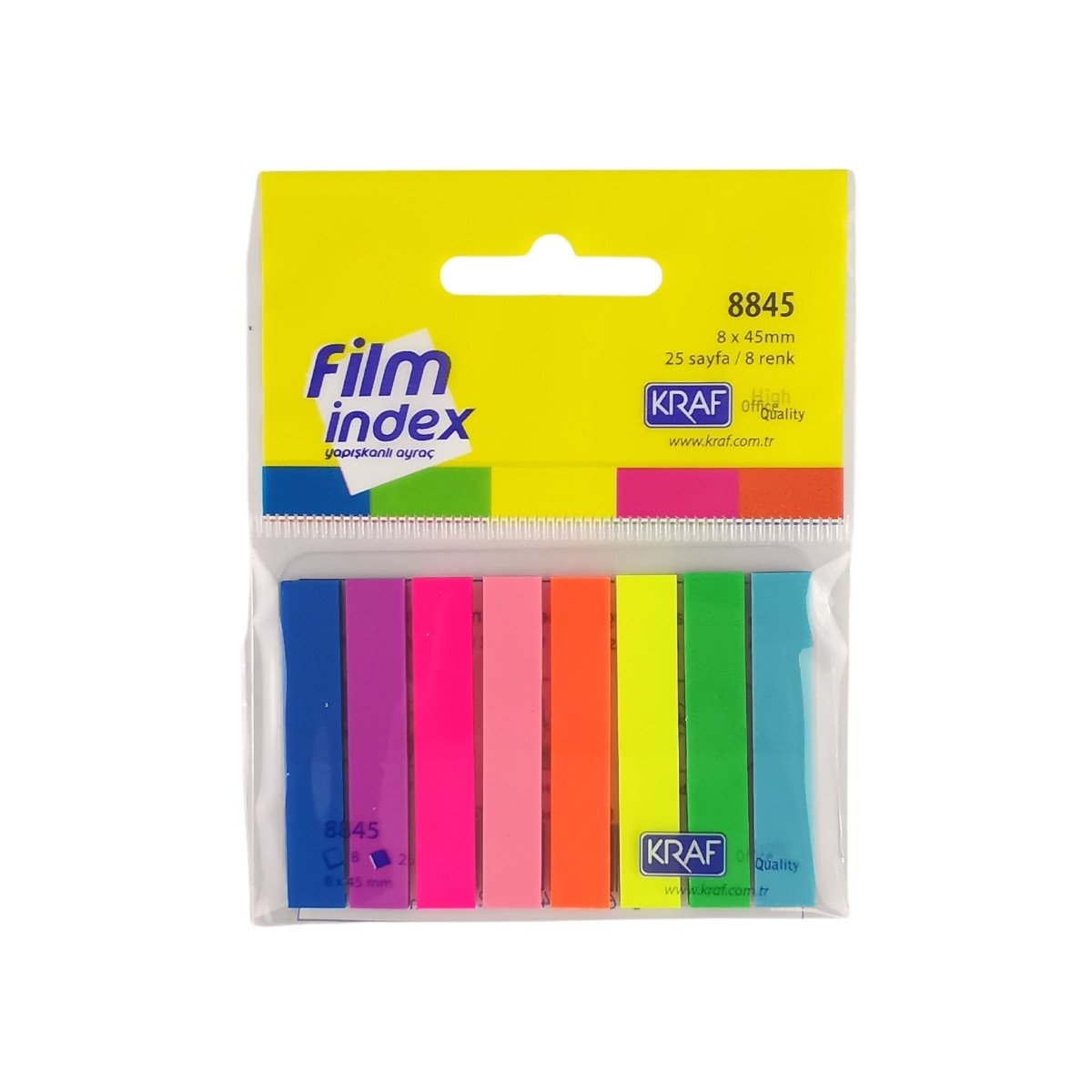 Kraf 8845 İndex Film Pp 8x45 Mm 8 Renkx25 Yaprak