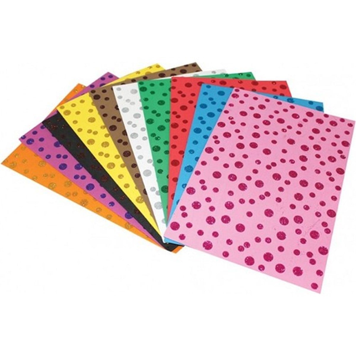Lino 2801J-4 Eva 20X30Cm 10 Renk 2 Mm. Simli Nokta Desenli 