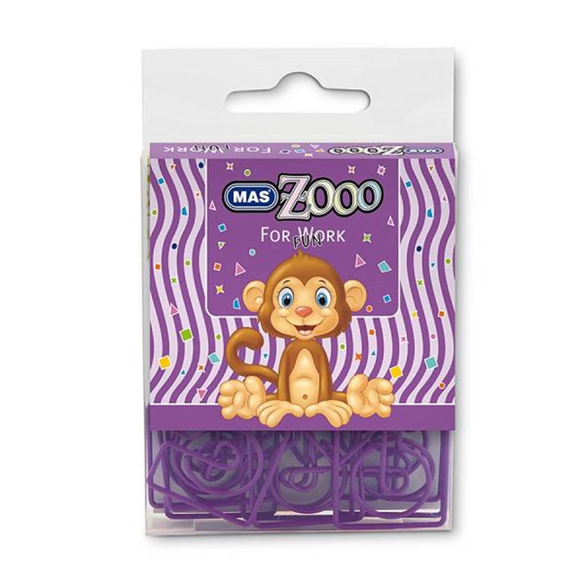 Mas 0614 Zoo Seffaf Dörtgen Kutuda Harita Çivisi Mor