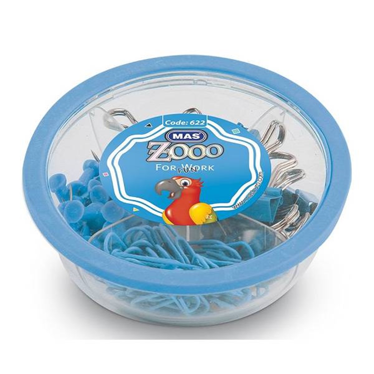 Mas 0622 Zoo Yuvarlak Kutuda 4 Lü Set Mavi