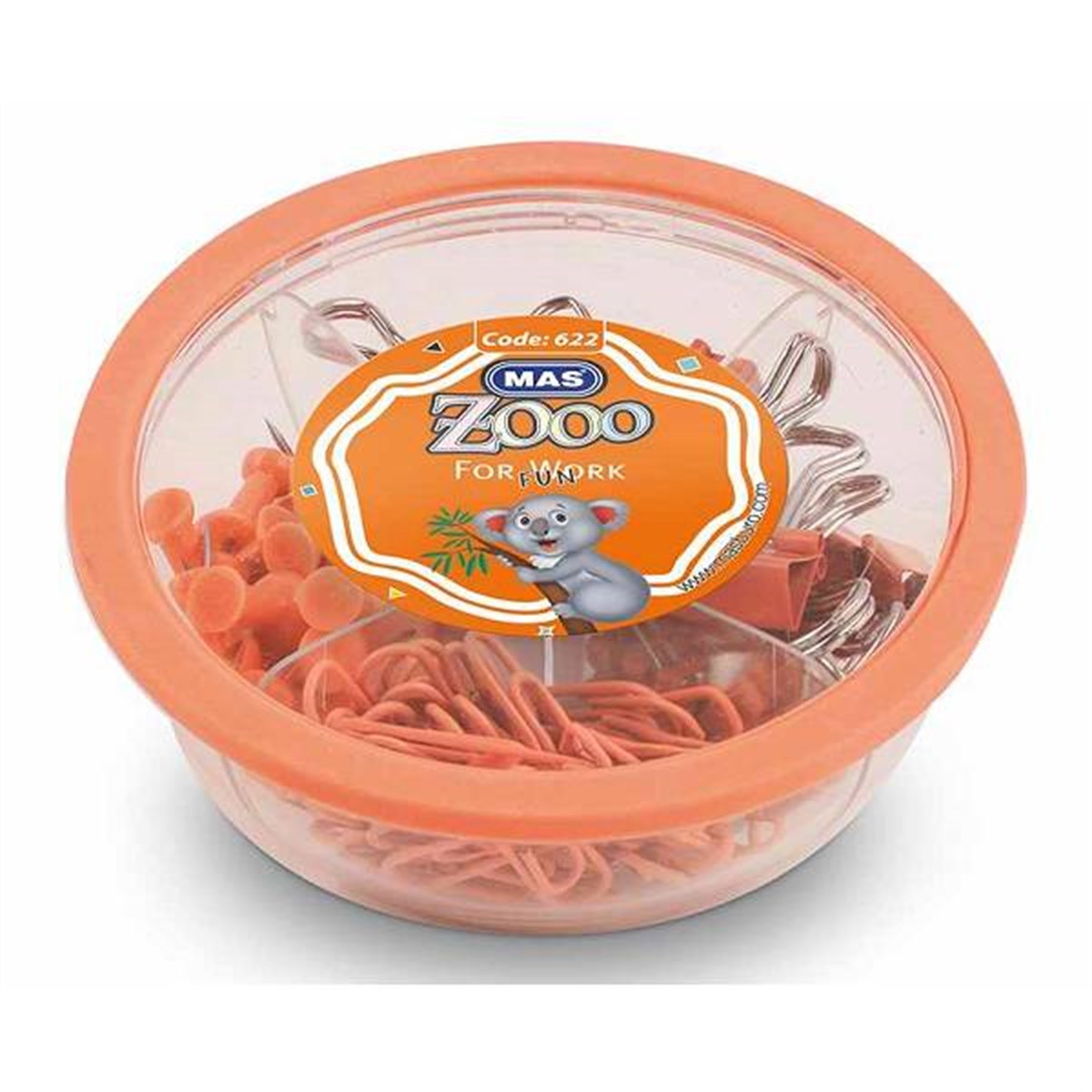 Mas 0622 Zoo Yuvarlak Kutuda 4 Lü Set Turuncu