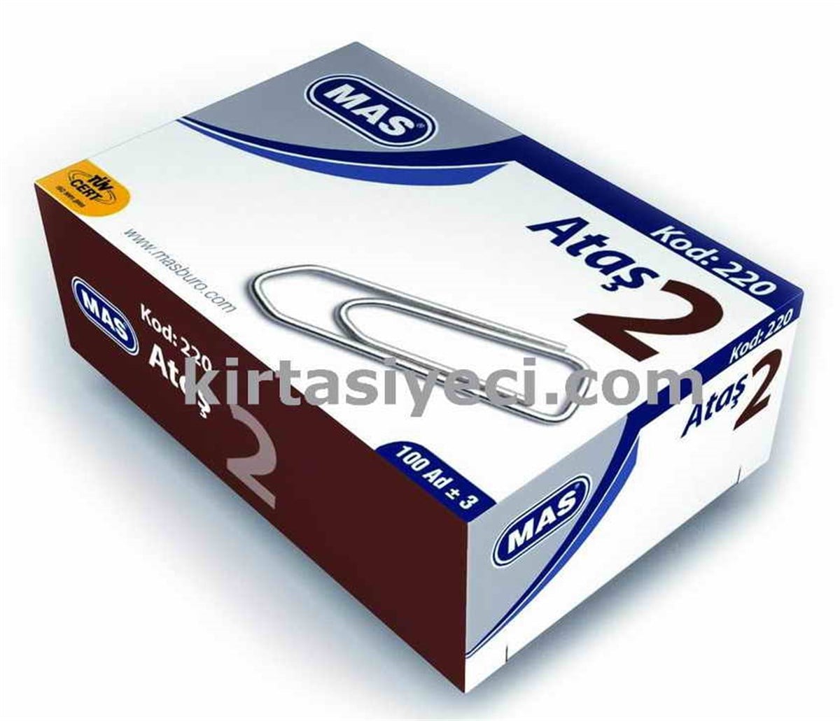 Mas 220 Atas No:2 Nikel Kapli 100Lü Paket 