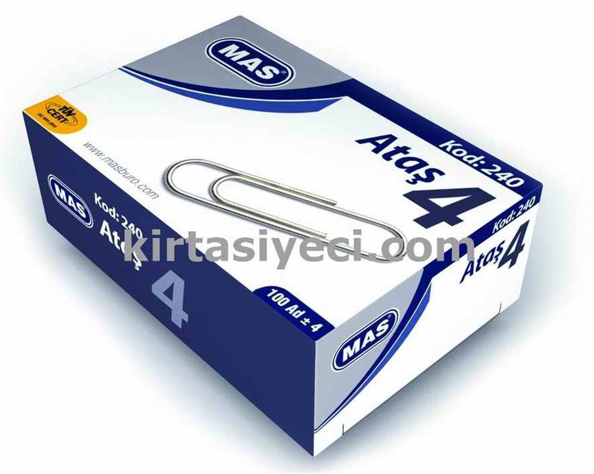 Mas 240 Atas No:4 Nikel Kapli 100 Lü Paket 