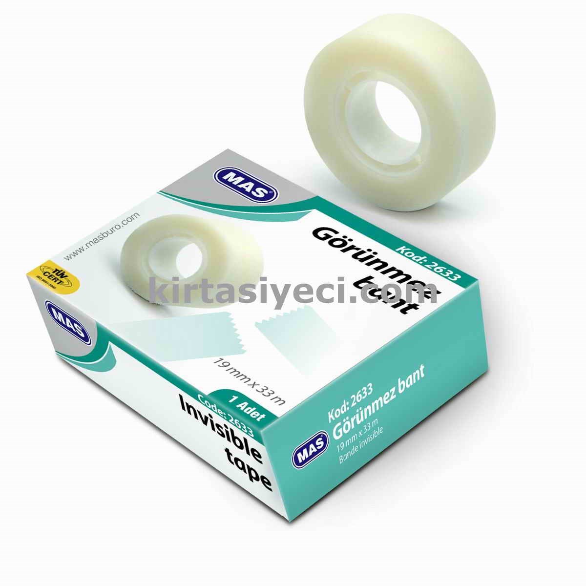 Mas 2633 Görünmez Bant 19Mmx33M Adet 