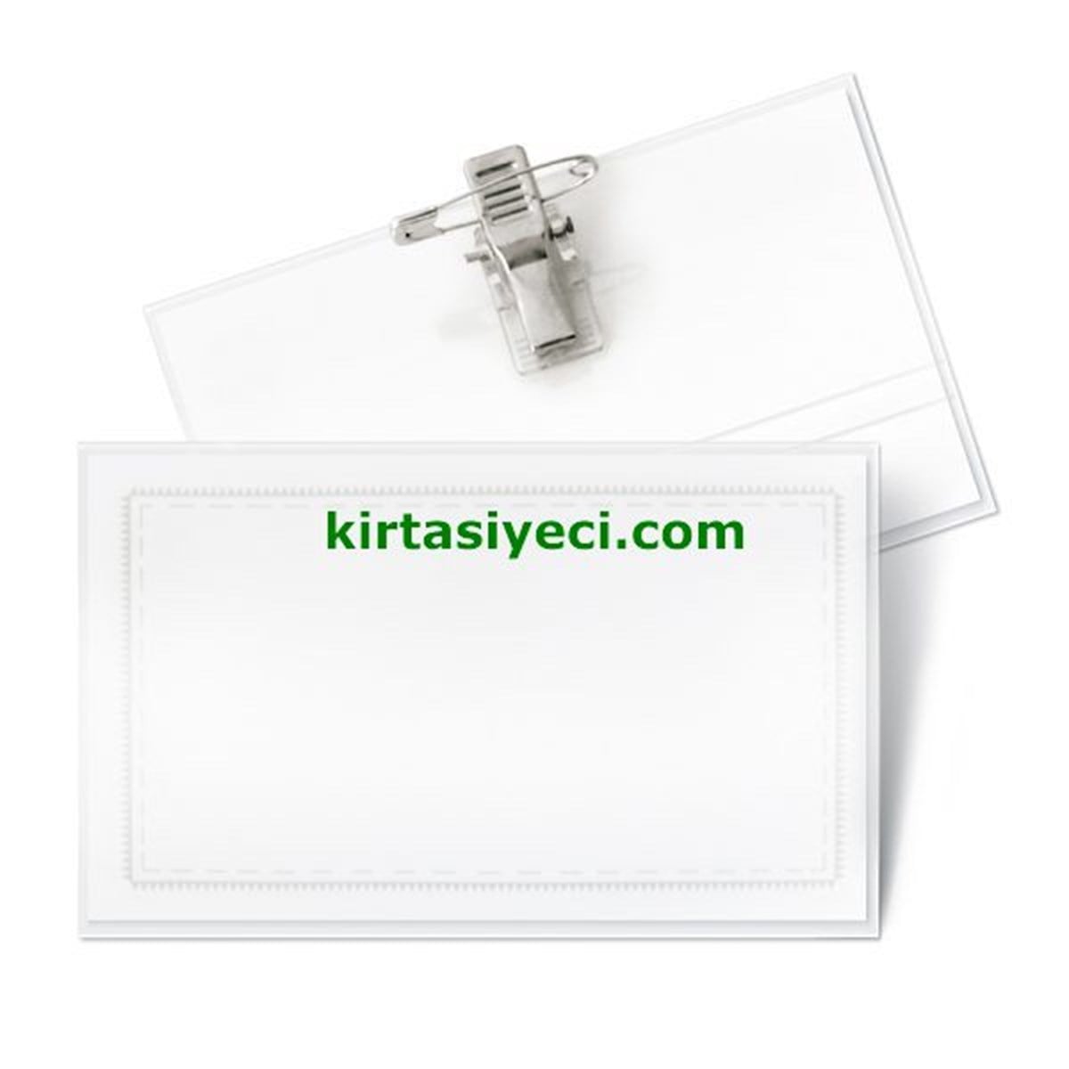 Mas 3518 Igne Klipsli Yaka Kokart 54X86Cm Yatay Seffaf 50Li Paket 