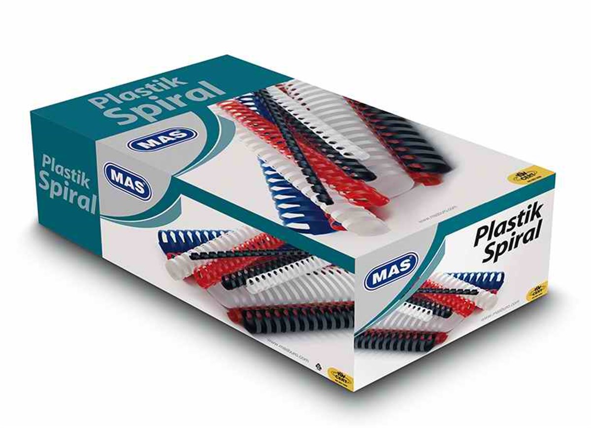 Mas 8112 Plastik Spiral 18Mm Siyah 100Lü Paket