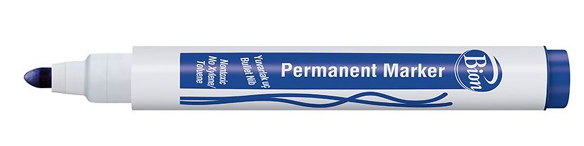 Mas 9175 Bion Permanent Marker Yuvarlak Uç Mavi Adet