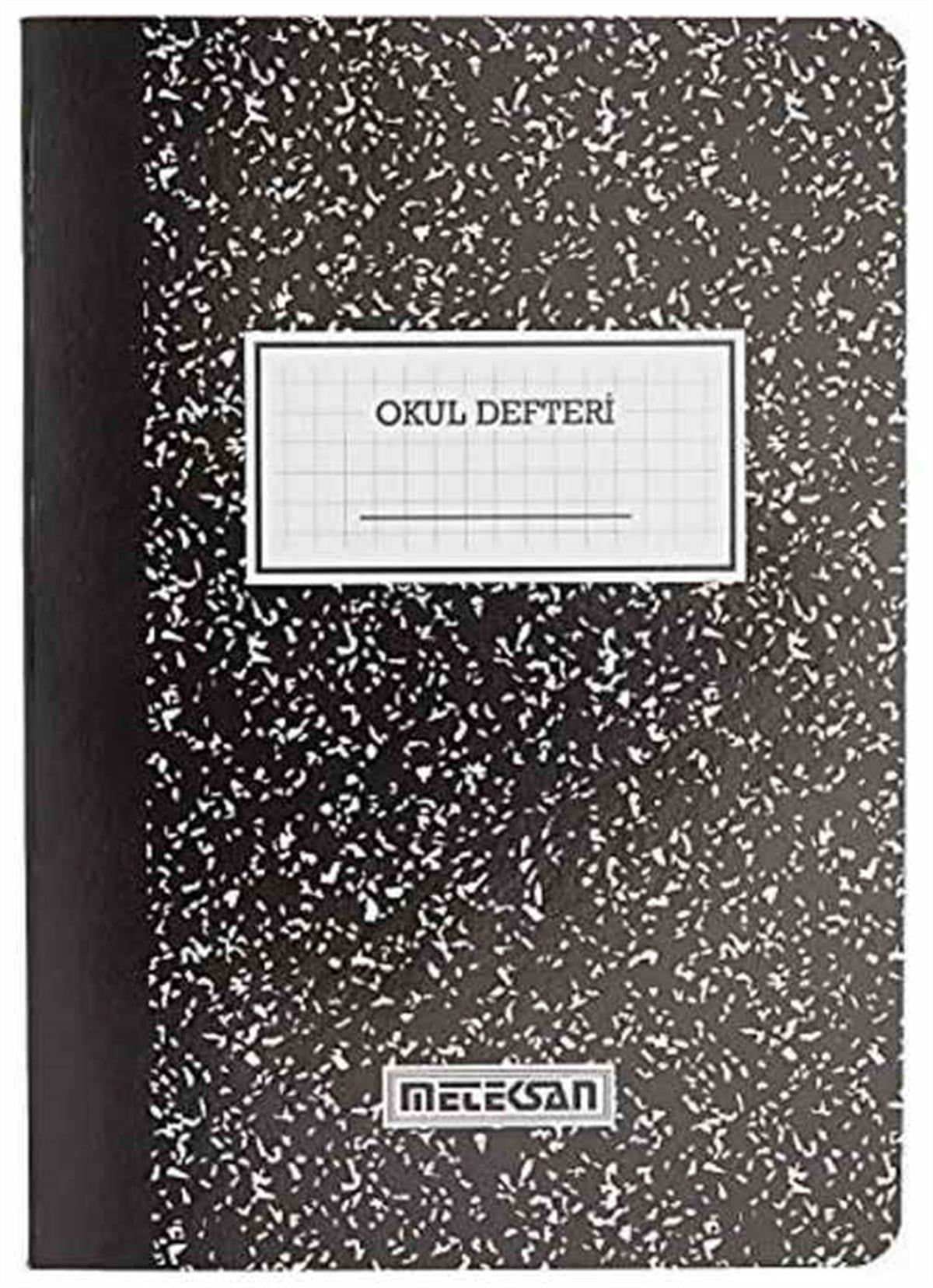 Meteksan Kamuflaj Karton Kapak A4 Defter 80 Yaprak Kareli Siyah Beyaz