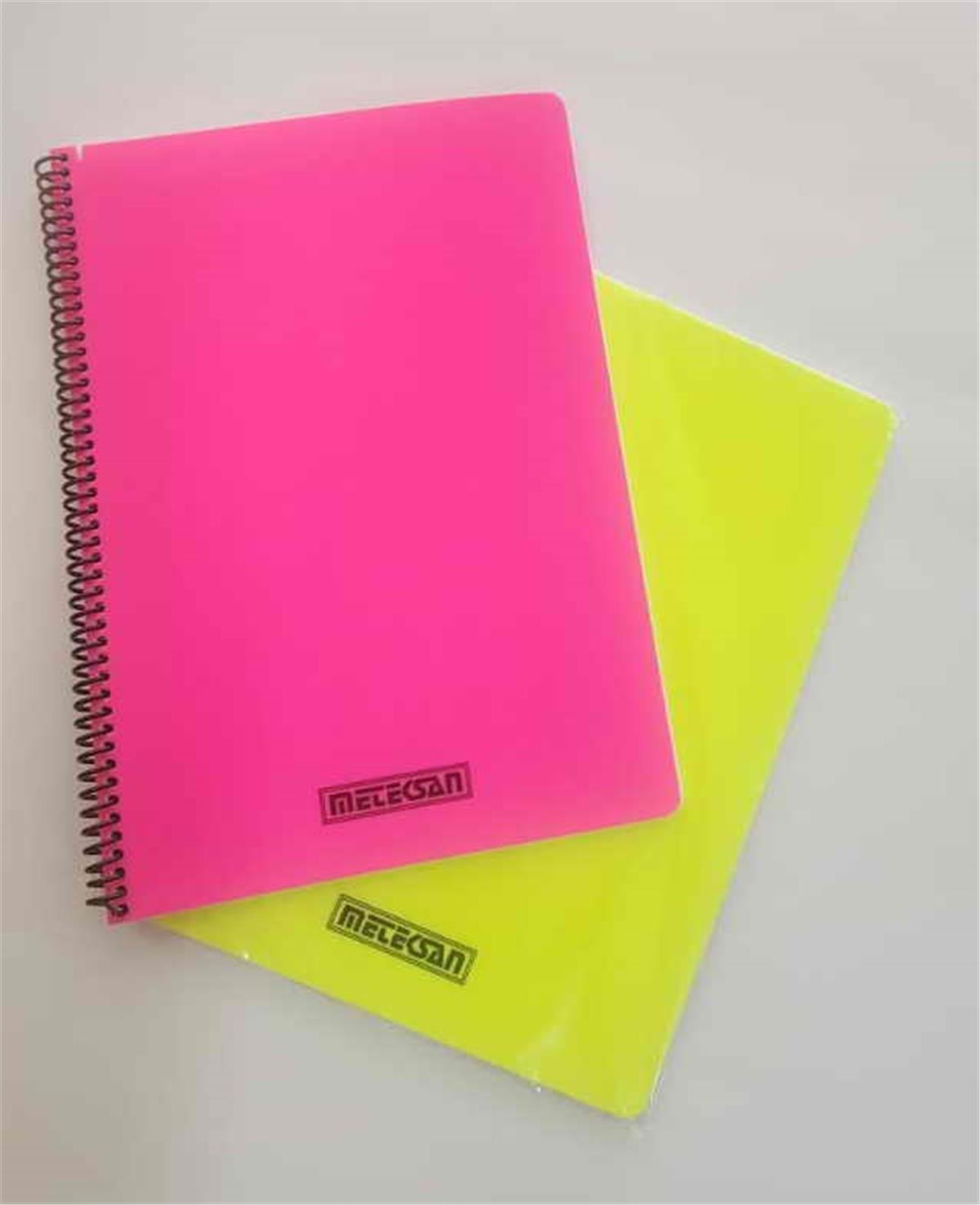 Meteksan Karina Neon Mix Spiralli A4 Defter Kareli 100 Yaprak