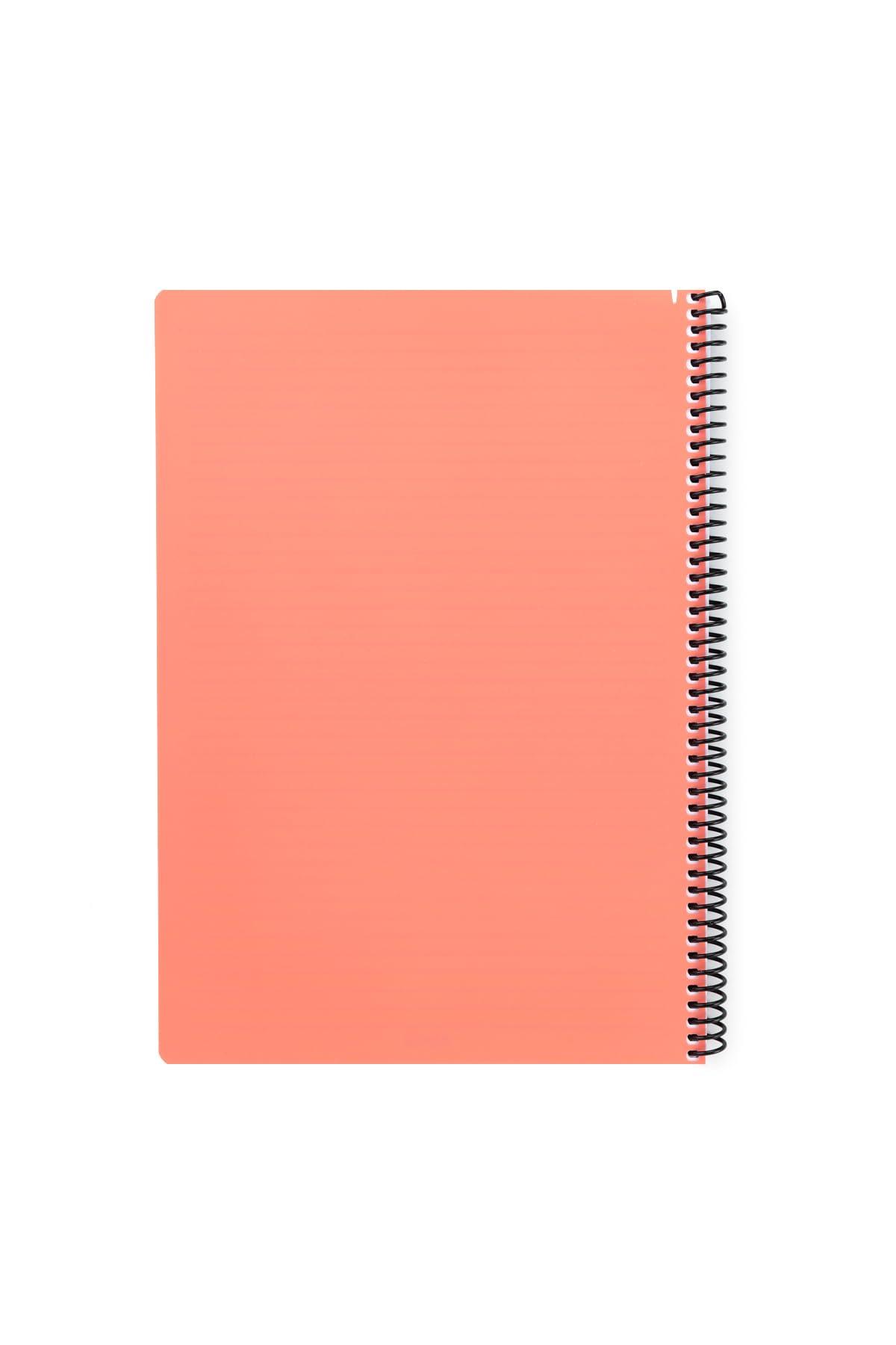 Meteksan Karina Pastel Spiralli A4 Defter Kareli 80 Yaprak Pembe