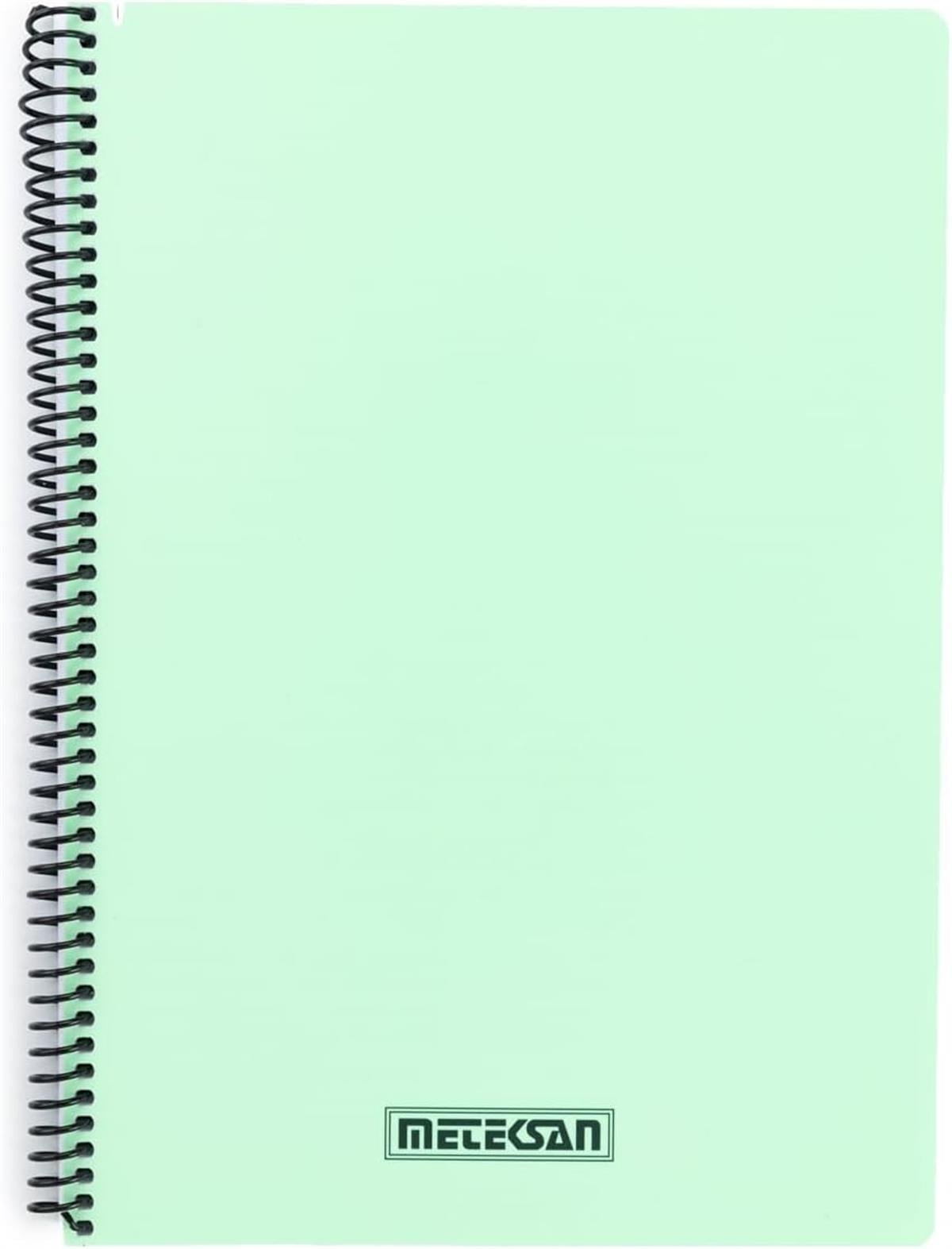 Meteksan Karina Pastel Spiralli A4 Defter Çizgili 100 Yaprak Yeşil