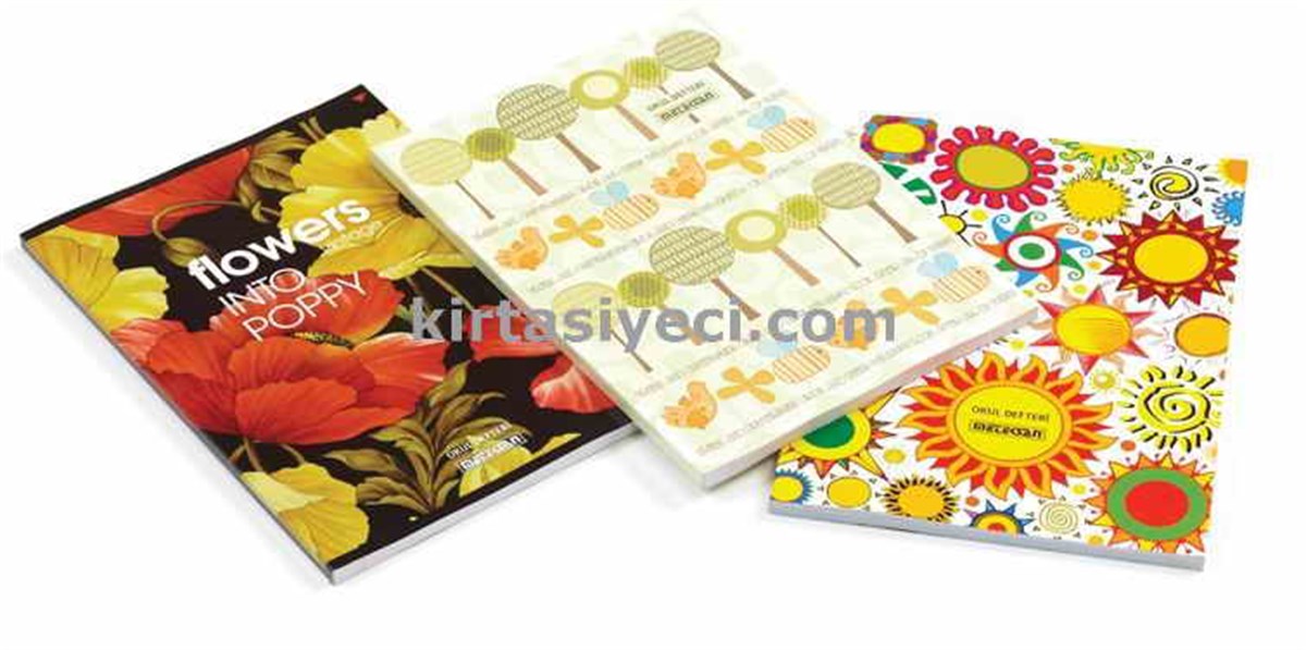 Meteksan Okul Kaye Karton Kapak A4 Defter 80 Yaprak Çizgili