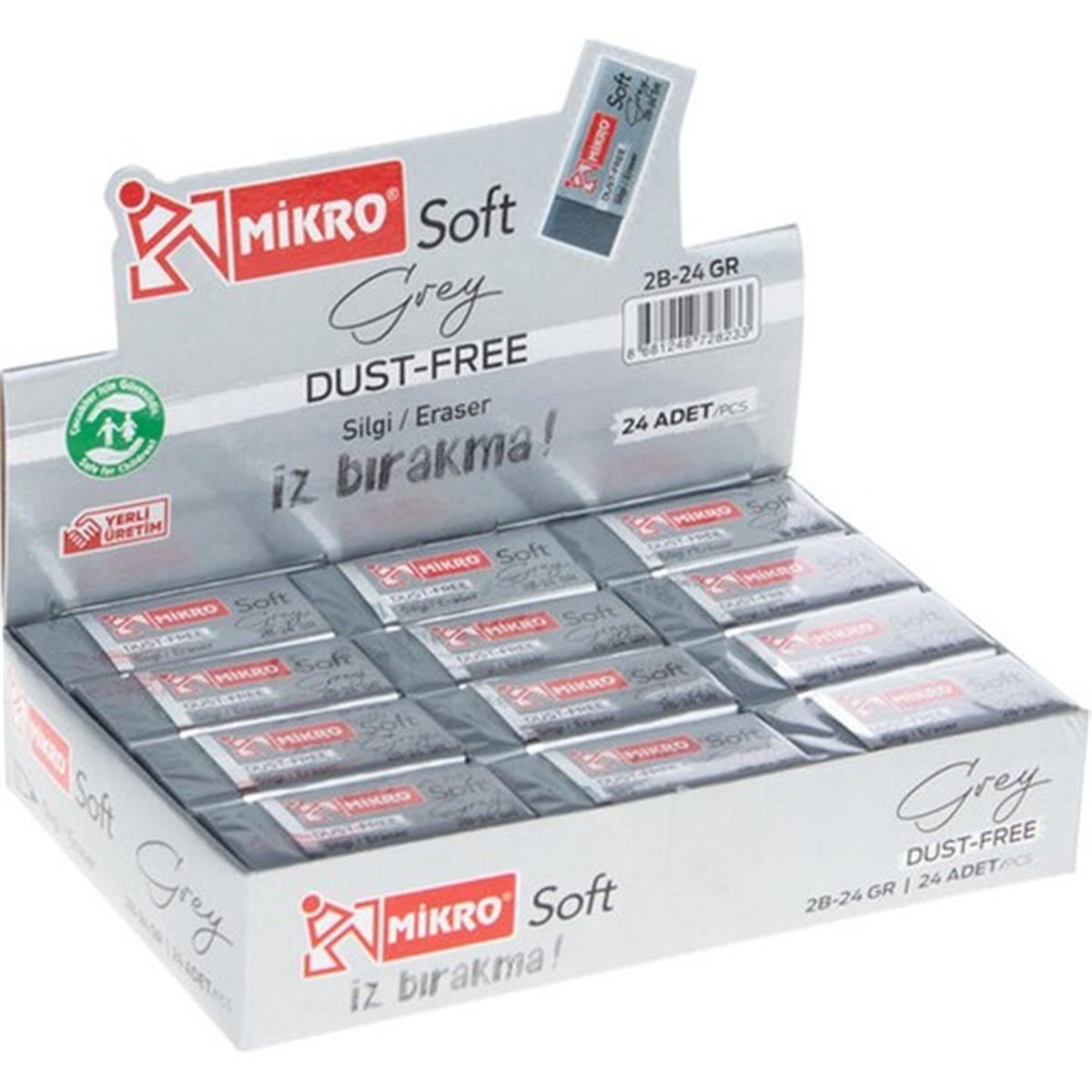 Mikro S2b24gr Silgi 2B Gri Adet