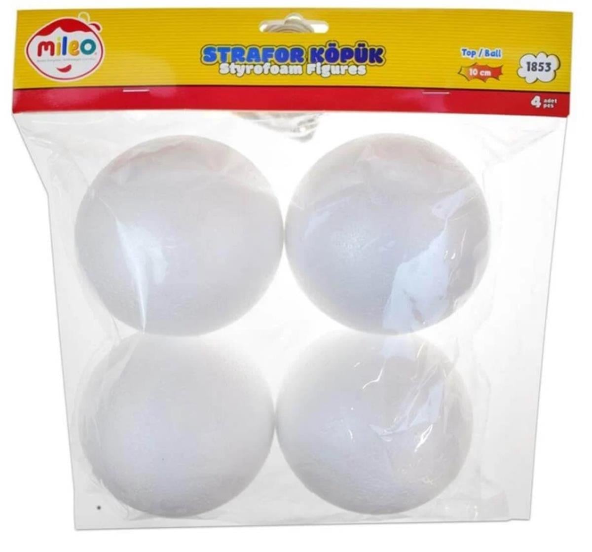 Mileo Strafor Köpük Figür Top 10 Cm 4 Lü 1853