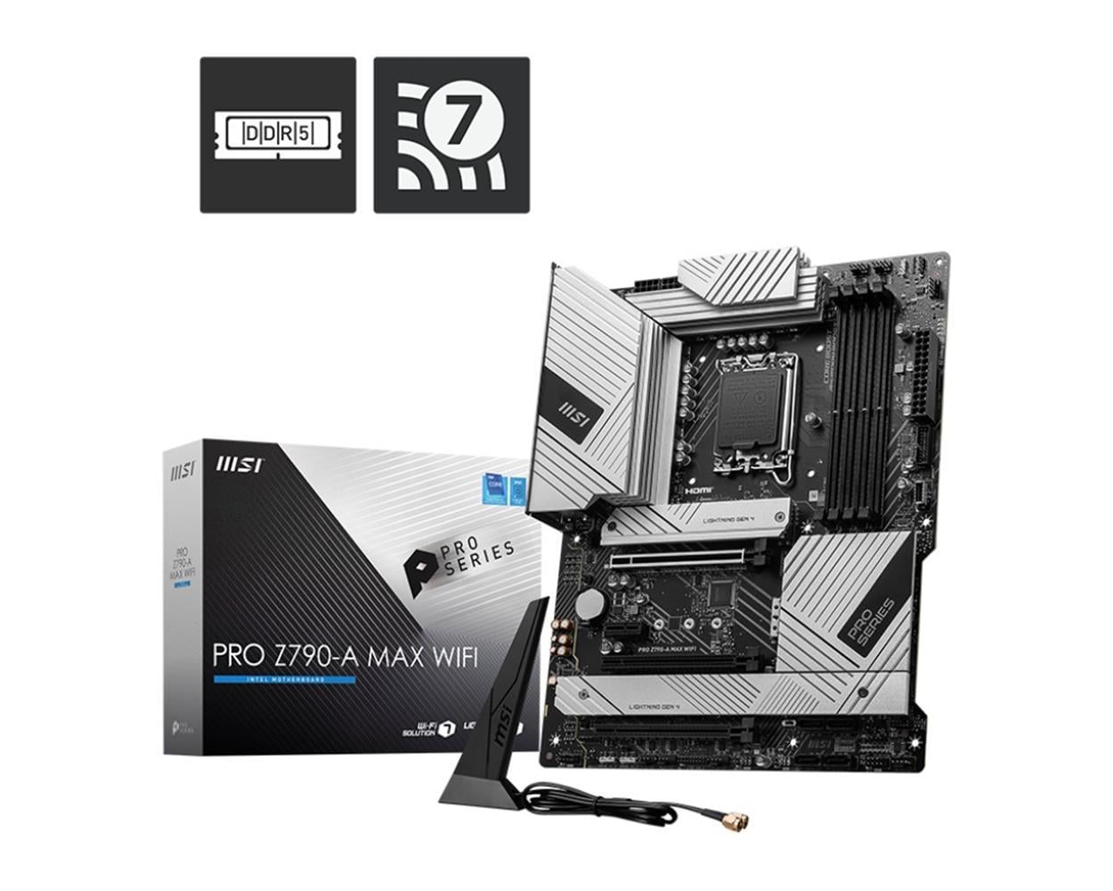 Msi Pro Z790-A Max WIFI DDR5 Intel Z790 Soket 1700 DDR5 7800(OC)MHz ATX Gaming (Oyuncu) Anakart