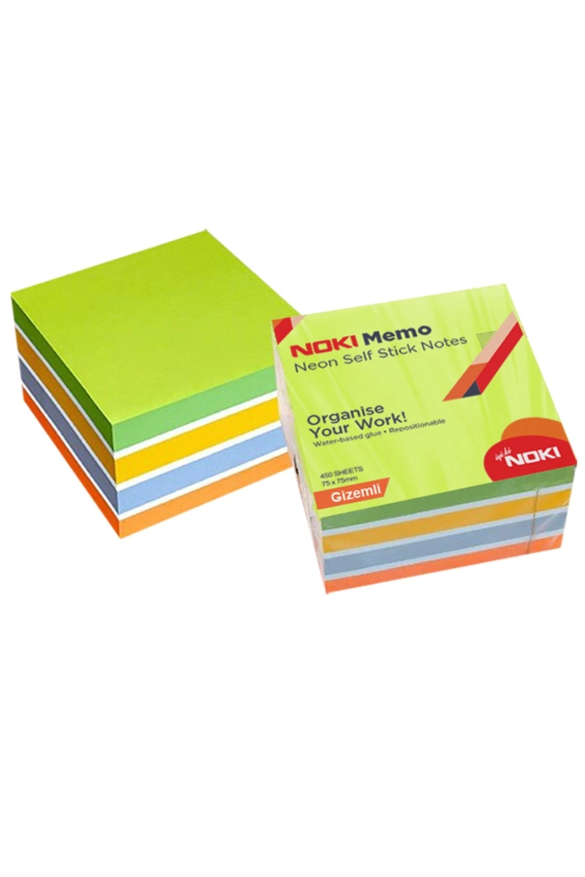 Noki 12014-22 75X75 Neon Gizemli Küp Blok 450 Yaprak