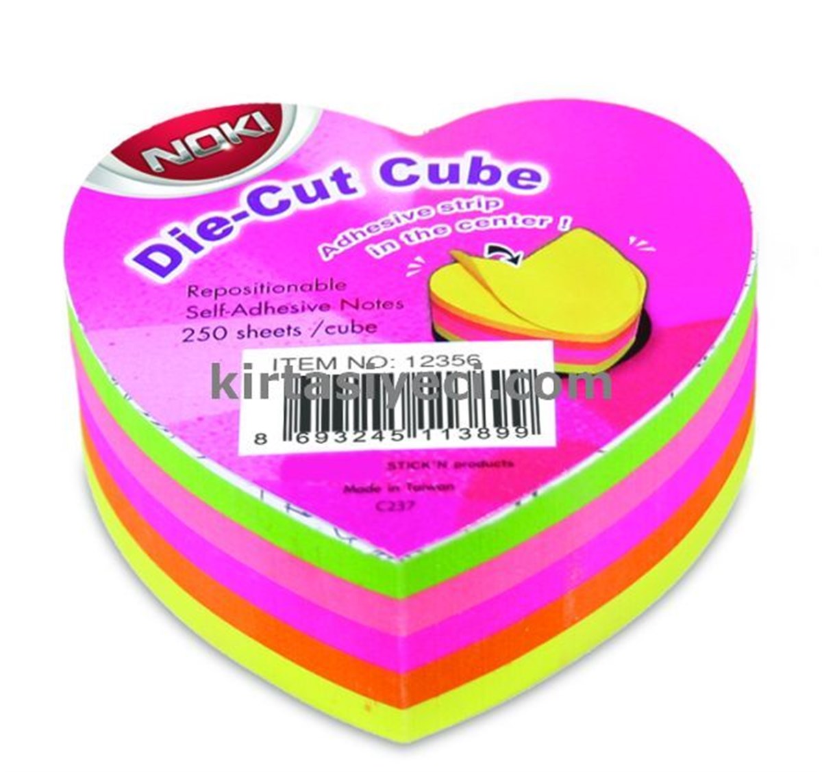 Noki 12356-250 Memo Kalp Sekilli 5 Renk 250 Li  