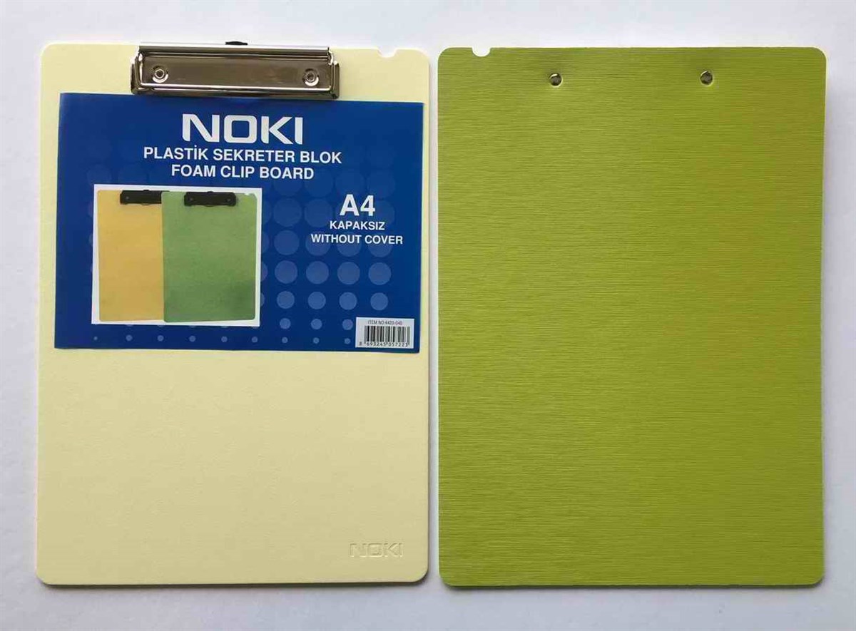 Noki 4420 Plastik Kapaksiz A4 Sekreter Blok Yesil
