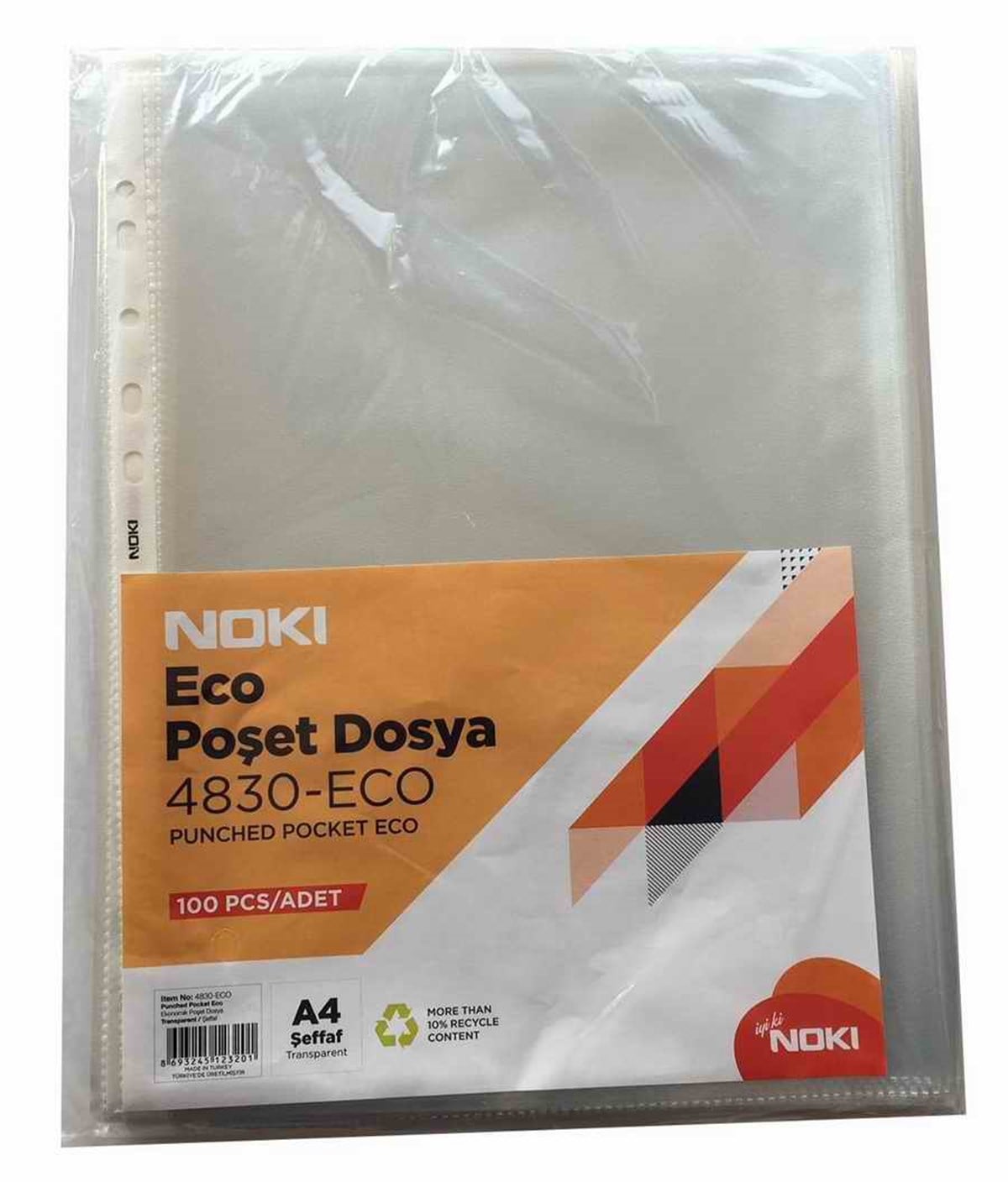 Noki 4830 Eco Poset Dosya Beyaz Kenarli 100Lü     
