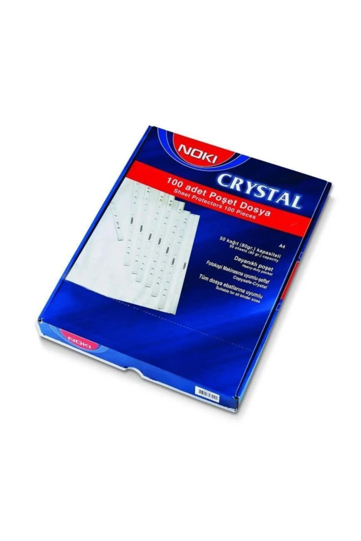 Noki 4830Cr Pp Kristal Poset Dosya Mavi Kenarli Seffaf 20Li