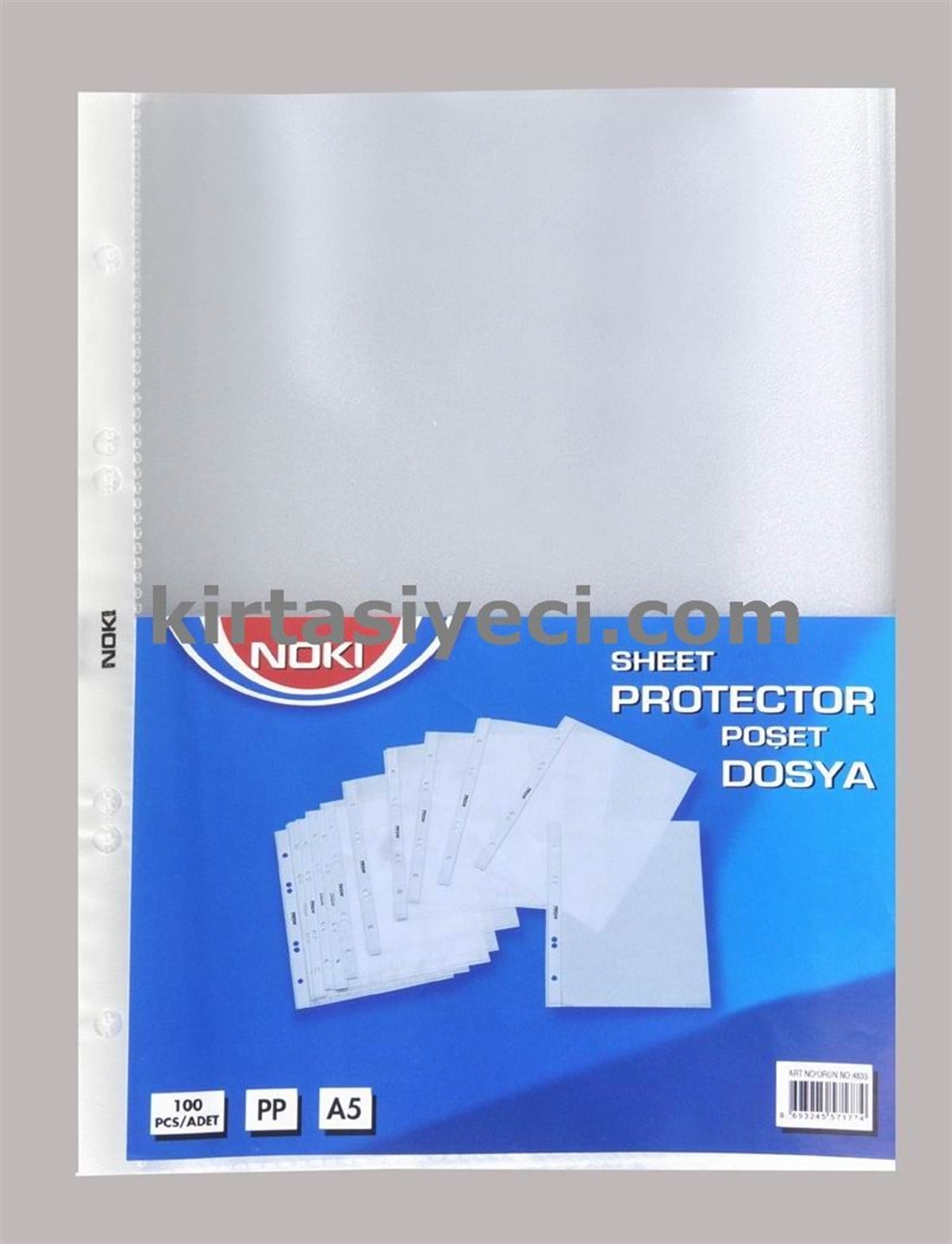 Noki 4835 Poset Dosya Pp A5 100Lü Beyaz Kenarli 