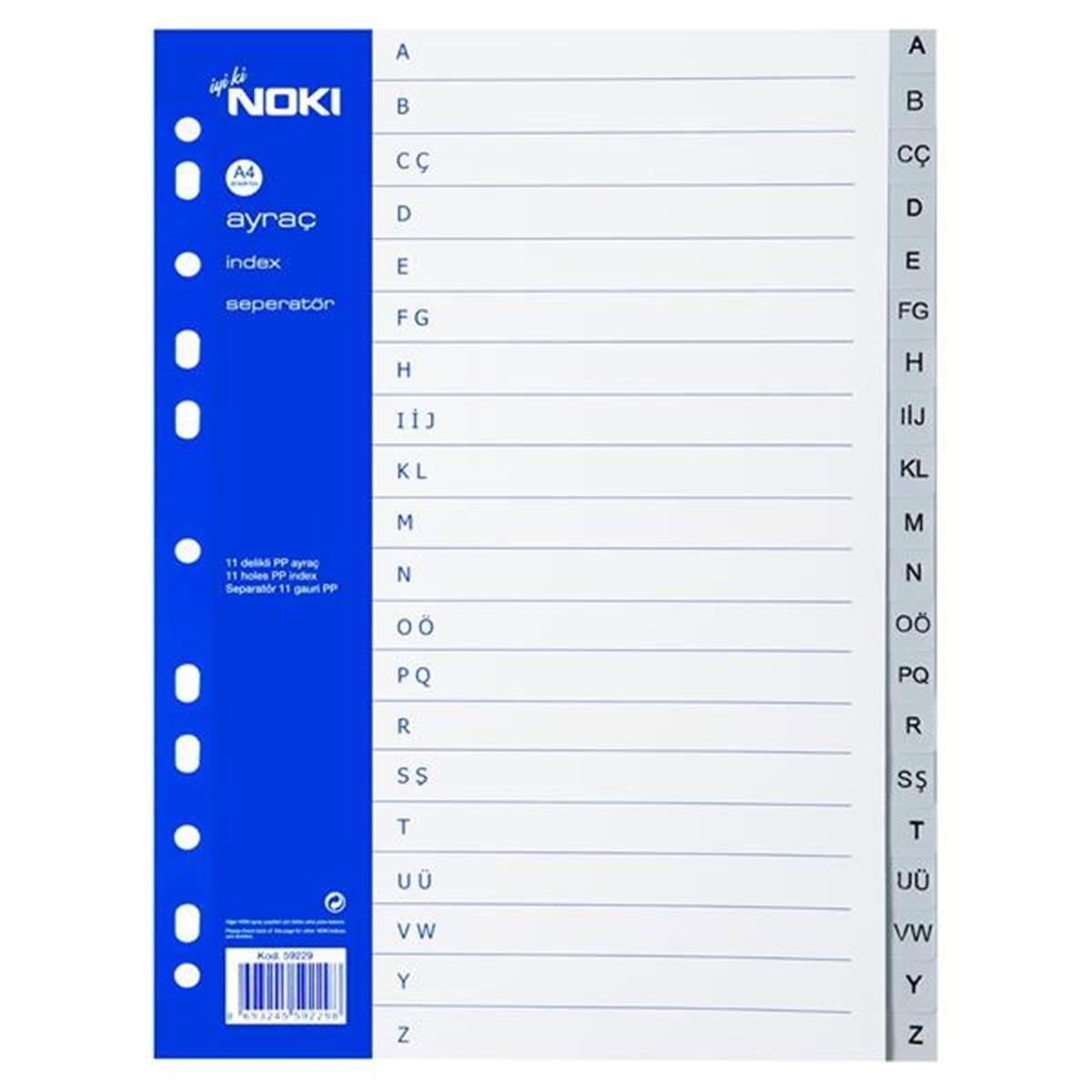 Noki 59229 Ayraç Pp A-Z Ye Alfabetik