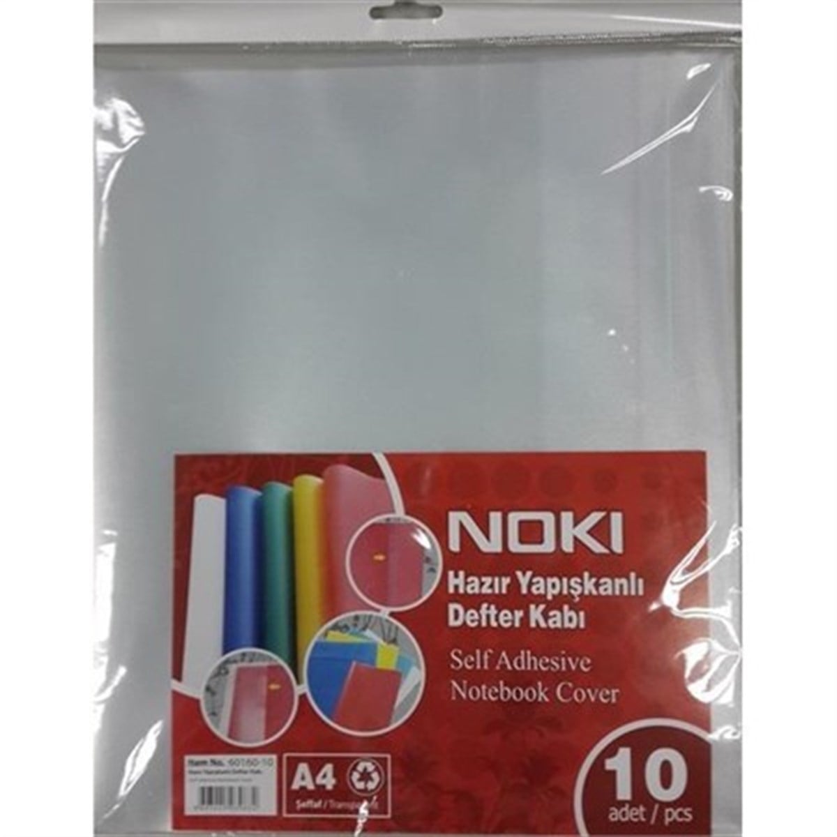 Noki 60160-10 A4 Hazir Yapiskanli Defter Kabi 10Lu Seffaf 